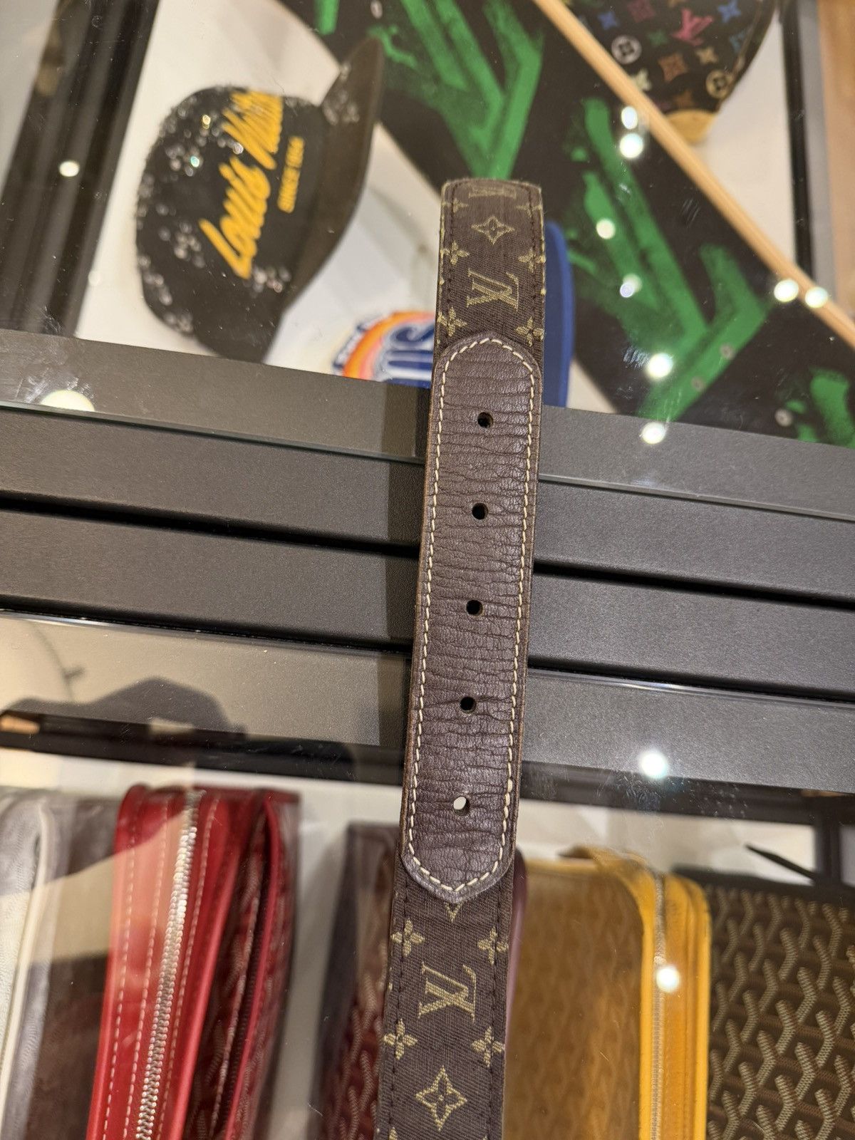 Louis Vuitton Louis Vuitton Canvas Leather Monogram Belt - Brown Size 32 - 8 Thumbnail