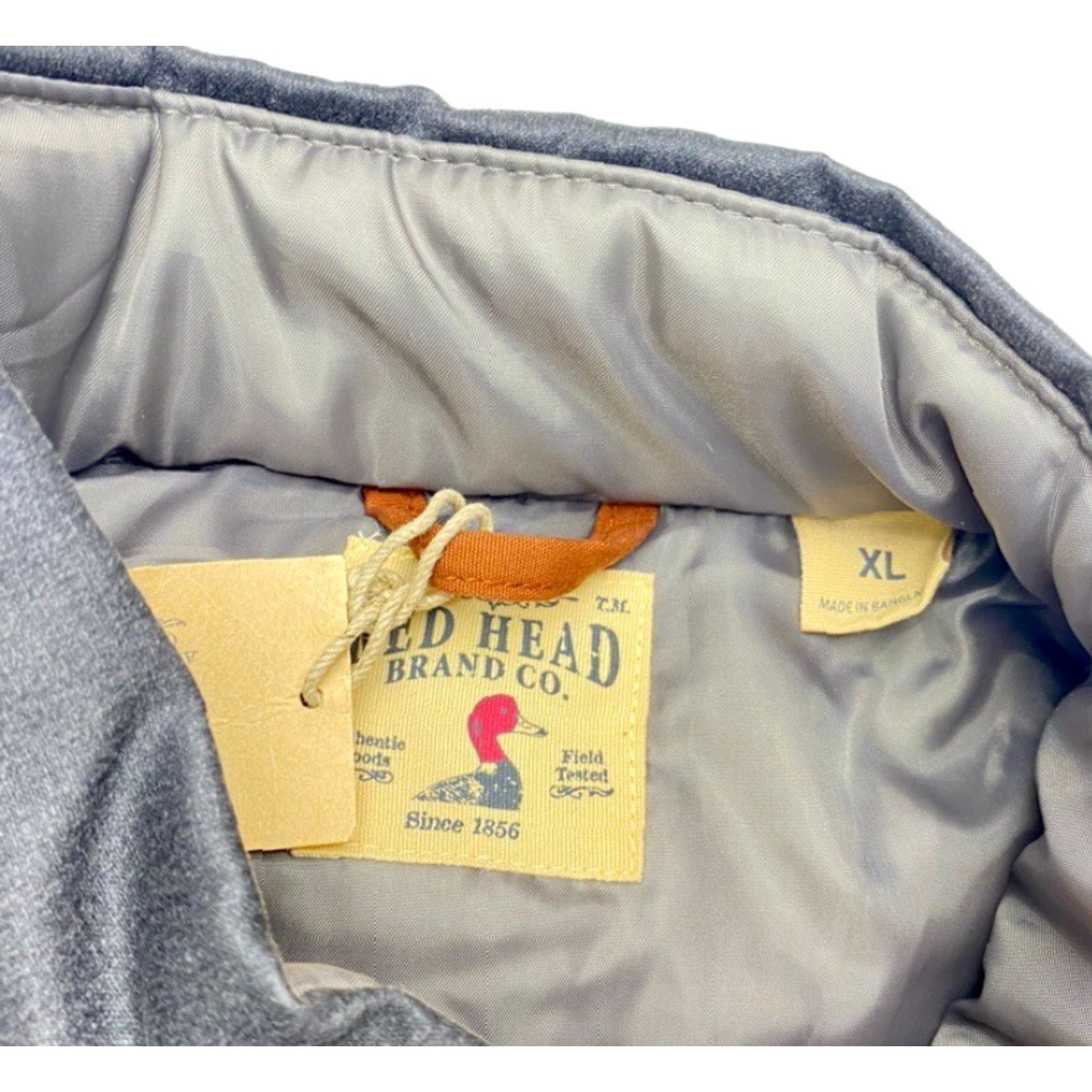 Vintage NWT Red Head Vest Mens XL Gray Rust Canvas Lined Padded Snaps Pockets NEW 8010 Size US XL / EU 56 / 4 - 6 Thumbnail