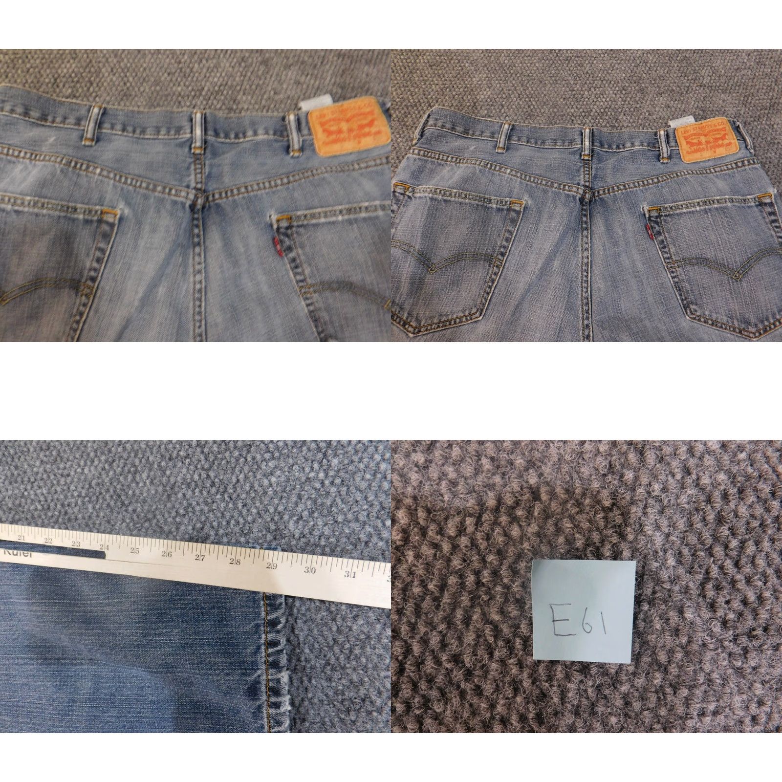 Levi's Levi's 550 Jeans Mens 40x30 Straight Relaxed Denim Blue Size US 40 / EU 56 - 9 Thumbnail