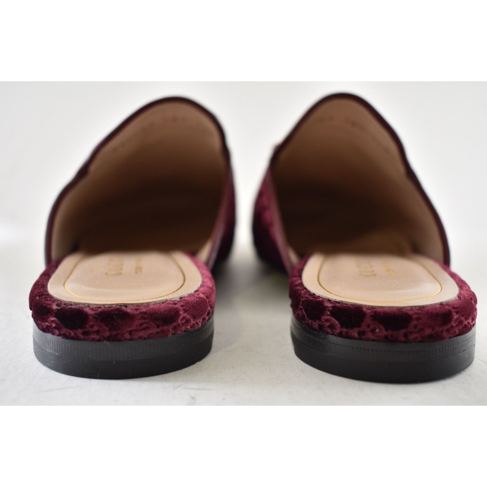 Gucci Gucci Princetown Velvet GG Logo Red Loafer Mule Flat 39.5 Size US 9.5 / IT 39.5 - 17 Thumbnail