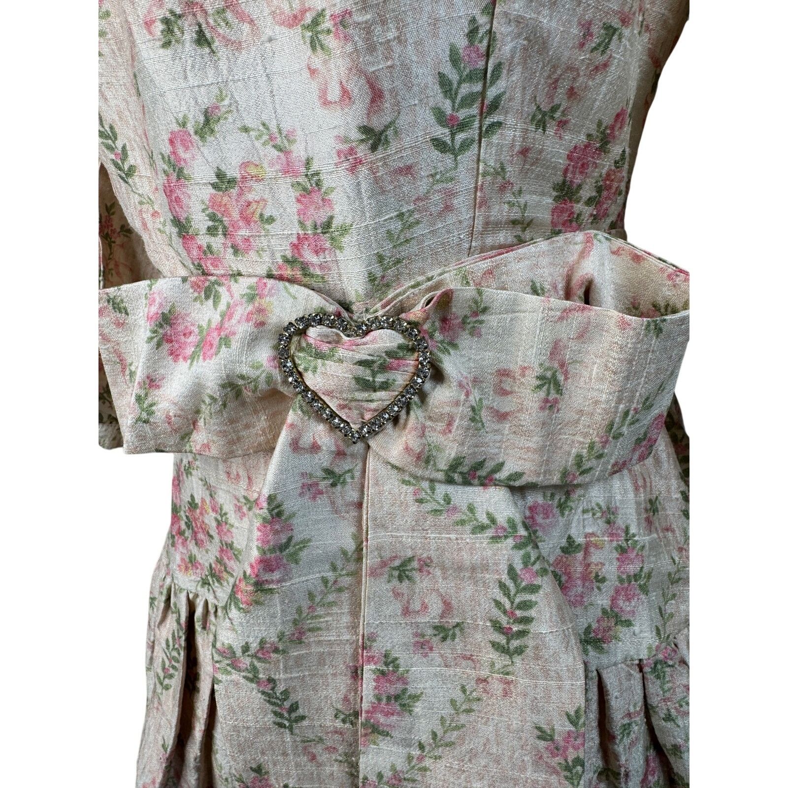 LoveShackFancy LoveShackFancy Pearla Floral Silk Mini Dress rose Size 0 Size XS / US 0-2 / IT 36-38 - 9 Thumbnail