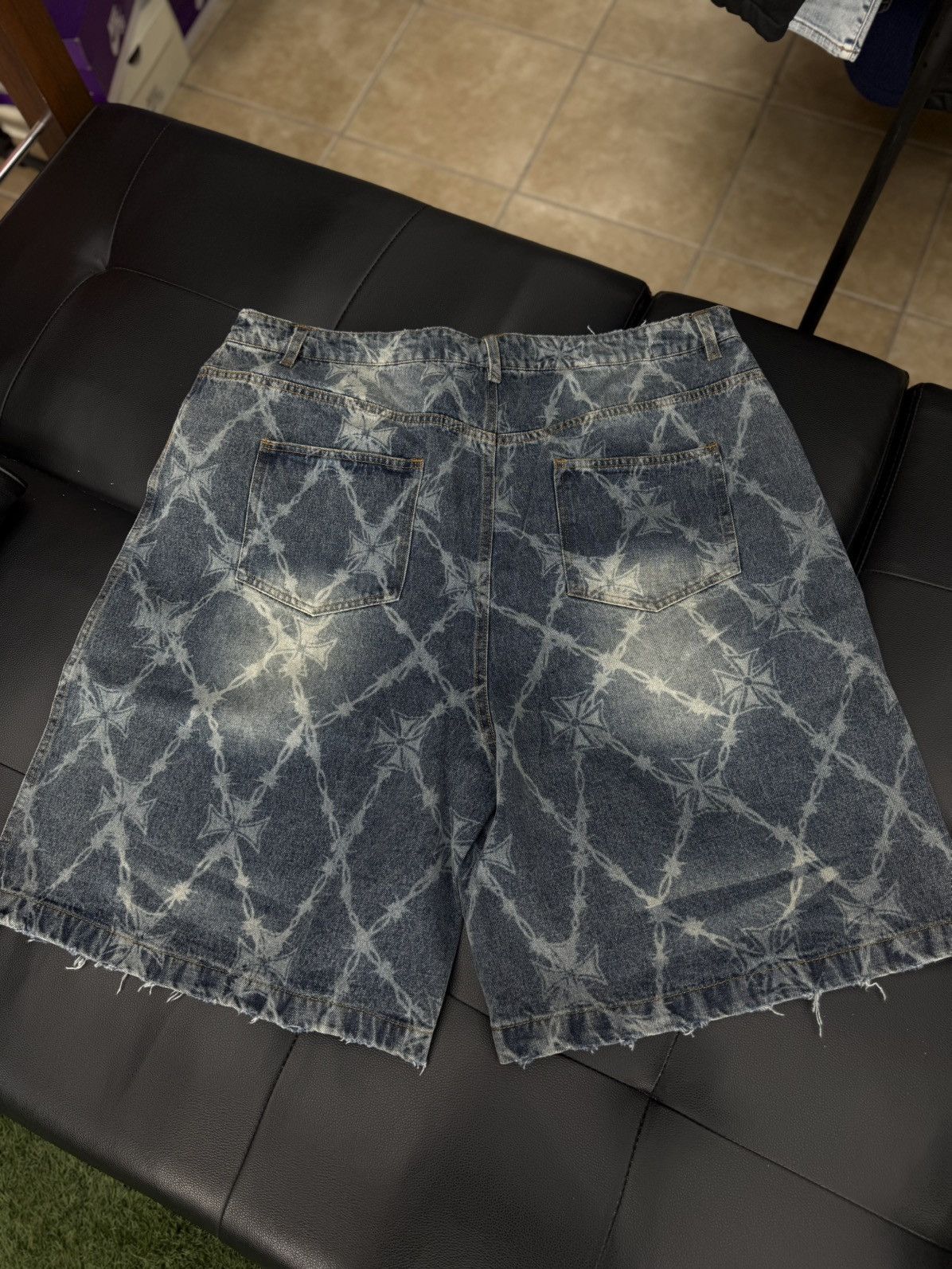 Vale Valley Blue Wire Jean Shorts Size 38 (NEW) Size US 38 / EU 54 - 6 Thumbnail