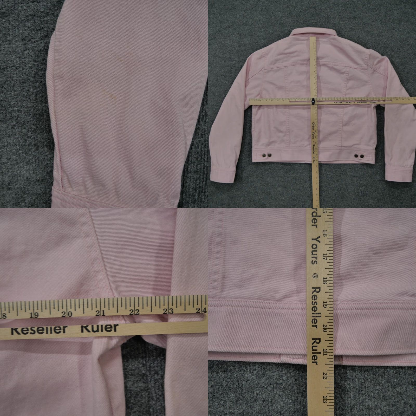 Lee VINTAGE Lee Jacket Womens XL Pink Breast Cancer Ribbon Casual Denim Short Sleeve Jacket Size 40" / US 18 - 8 Thumbnail