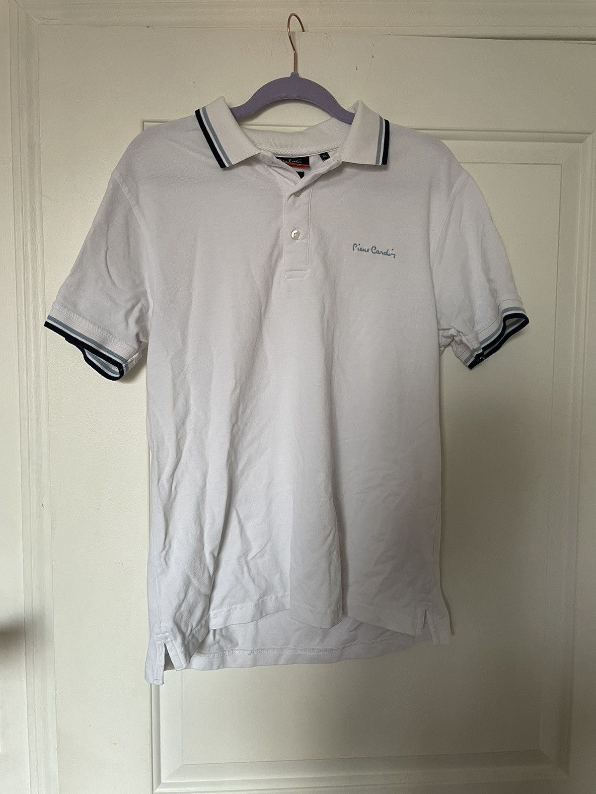 Pierre Cardin Pierre Cardin short sleeve white polo Size US XL / EU 56 / 4 - 1 Thumbnail
