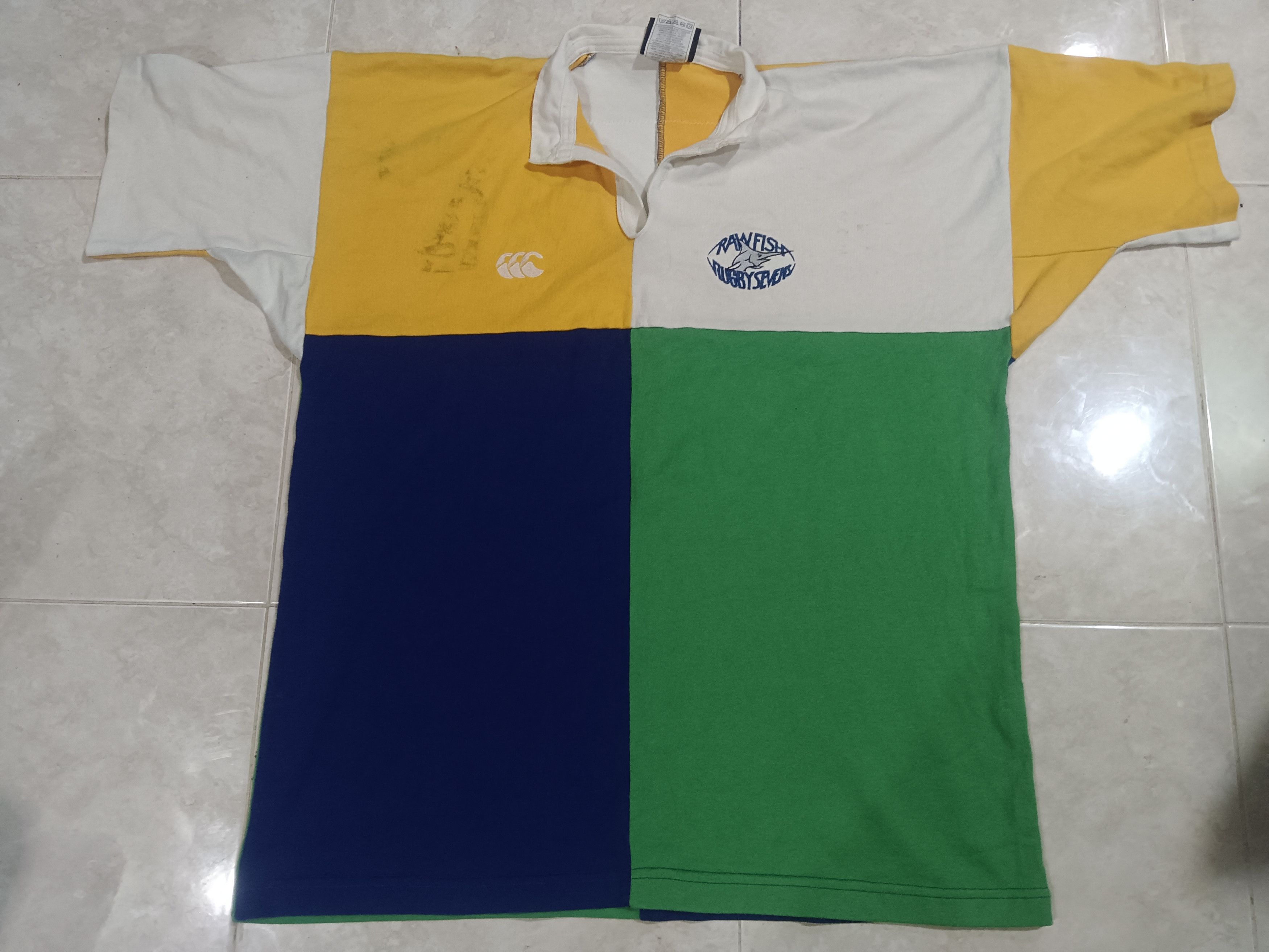 Canterbury of New Zealand Vintage rawfish rugby seven jersey player issue Size US XL / EU 56 / 4 - 1 Thumbnail