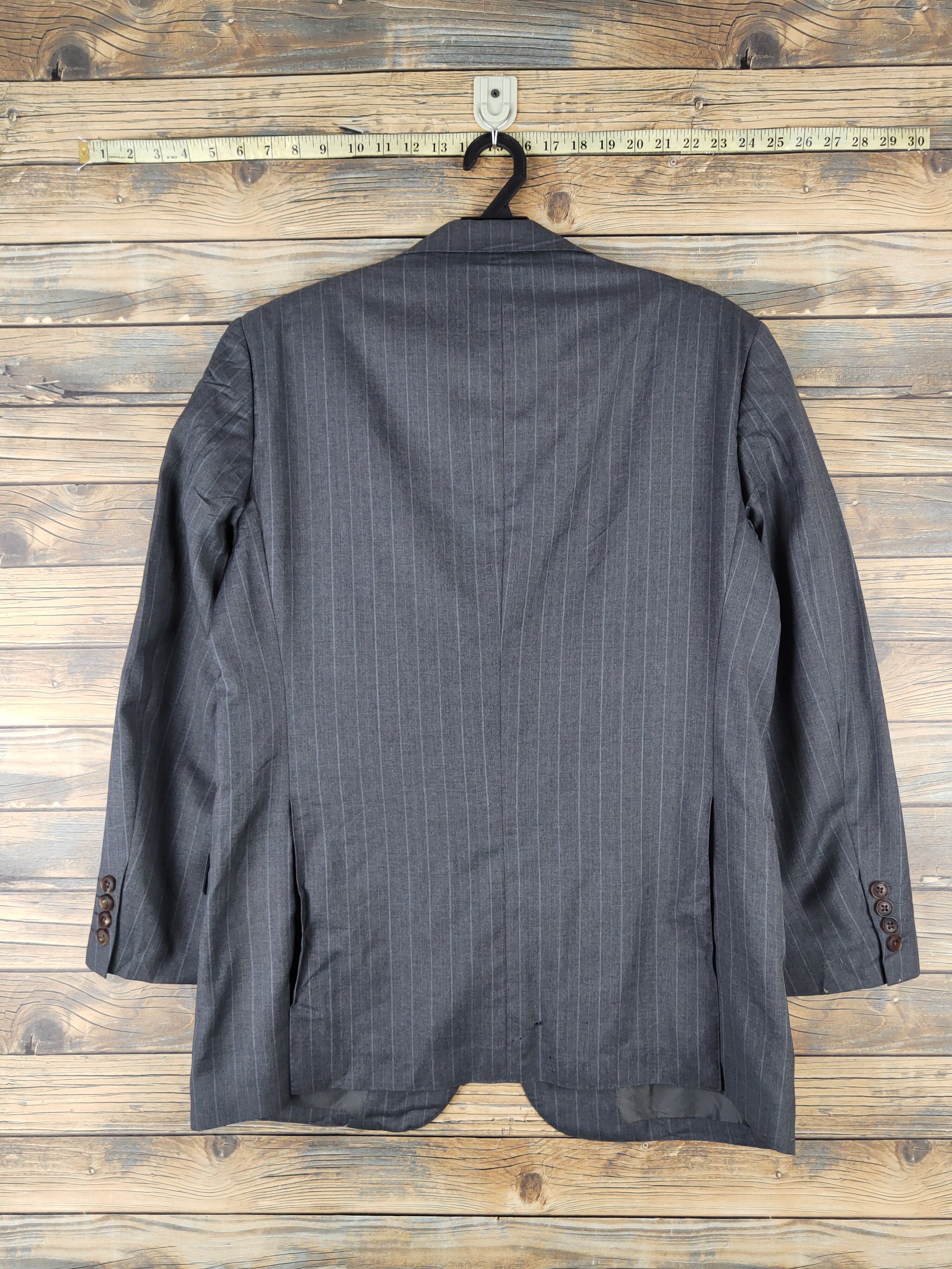 Burberry × Vintage Vintage Burberry Dark Gray Blazers Distressed minor. Size US L / EU 52-54 / 3 - 8 Thumbnail