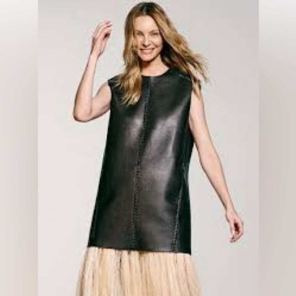 H&M NEW H&M Collection Brown Faux Leather Braided Dress Size S Size S / US 4 / IT 40 - 5 Thumbnail