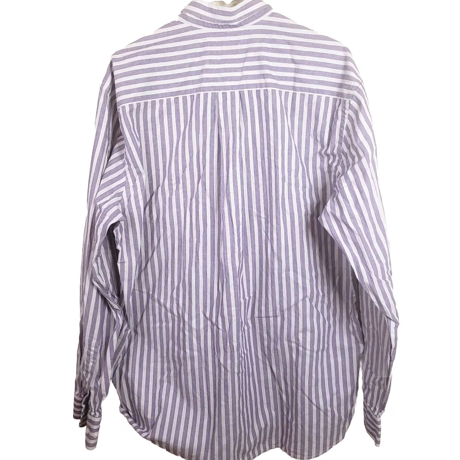 Cutter & Buck Cutter & Buck Clemson Tigers Mens XL Purple Striped Button-Up Shirt Size US L / EU 52-54 / 3 - 7 Thumbnail