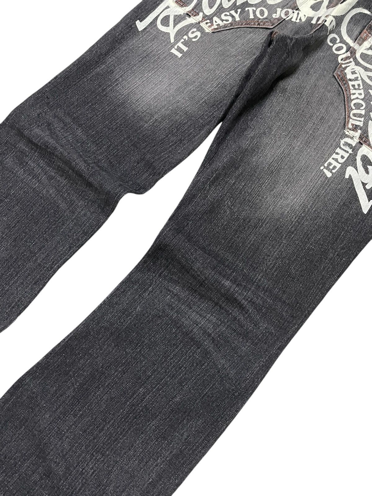 Japanese Brand × Le Grande Bleu (L.G.B.) × Vintage Peace Symbol Japanese Brand Flared Denim Jeans Size US 30 / EU 46 - 4 Thumbnail