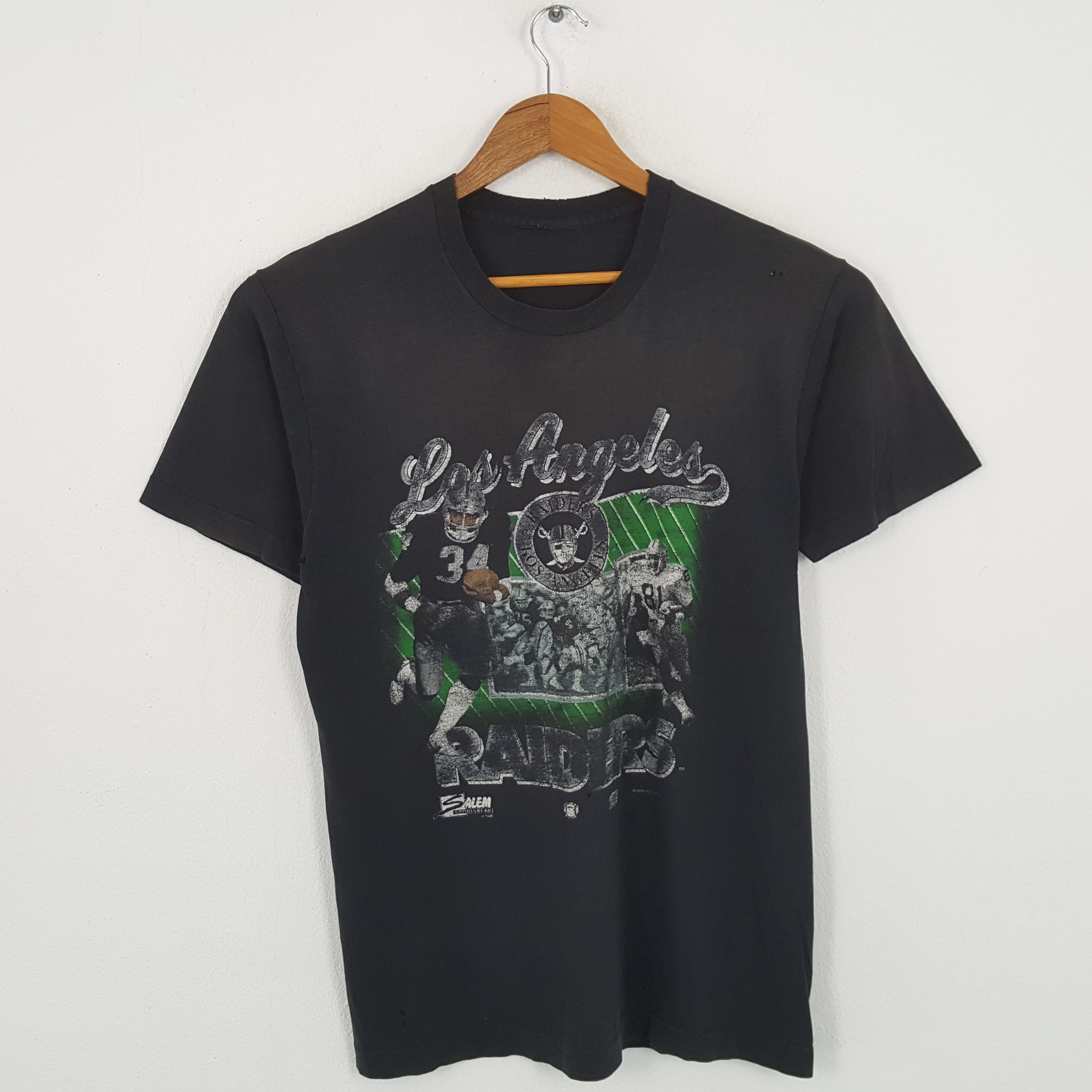 NFL × Vintage Vintage 90's RAIDERS LOS ANGELES Distressed T-Shirts Size US M / EU 48-50 / 2 - 1 Thumbnail