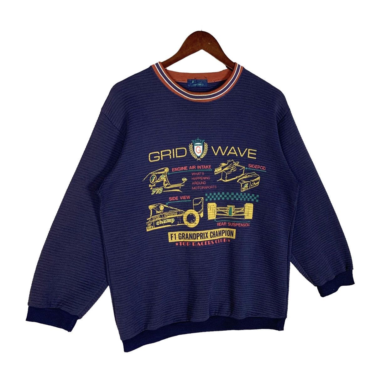 Formula 1 Vintage Grid Wave F1 Grandprix Champion Sweatshirt Size US S / EU 44-46 / 1 - 3 Thumbnail