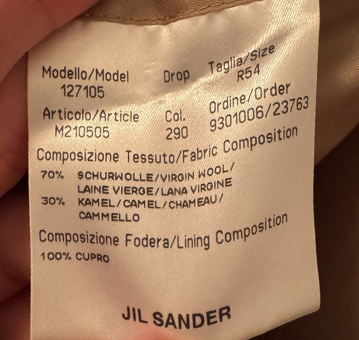 Jil Sander Jil Sander Camel Wool & Camel Hair Overcoat Size US L / EU 52-54 / 3 - 4 Thumbnail