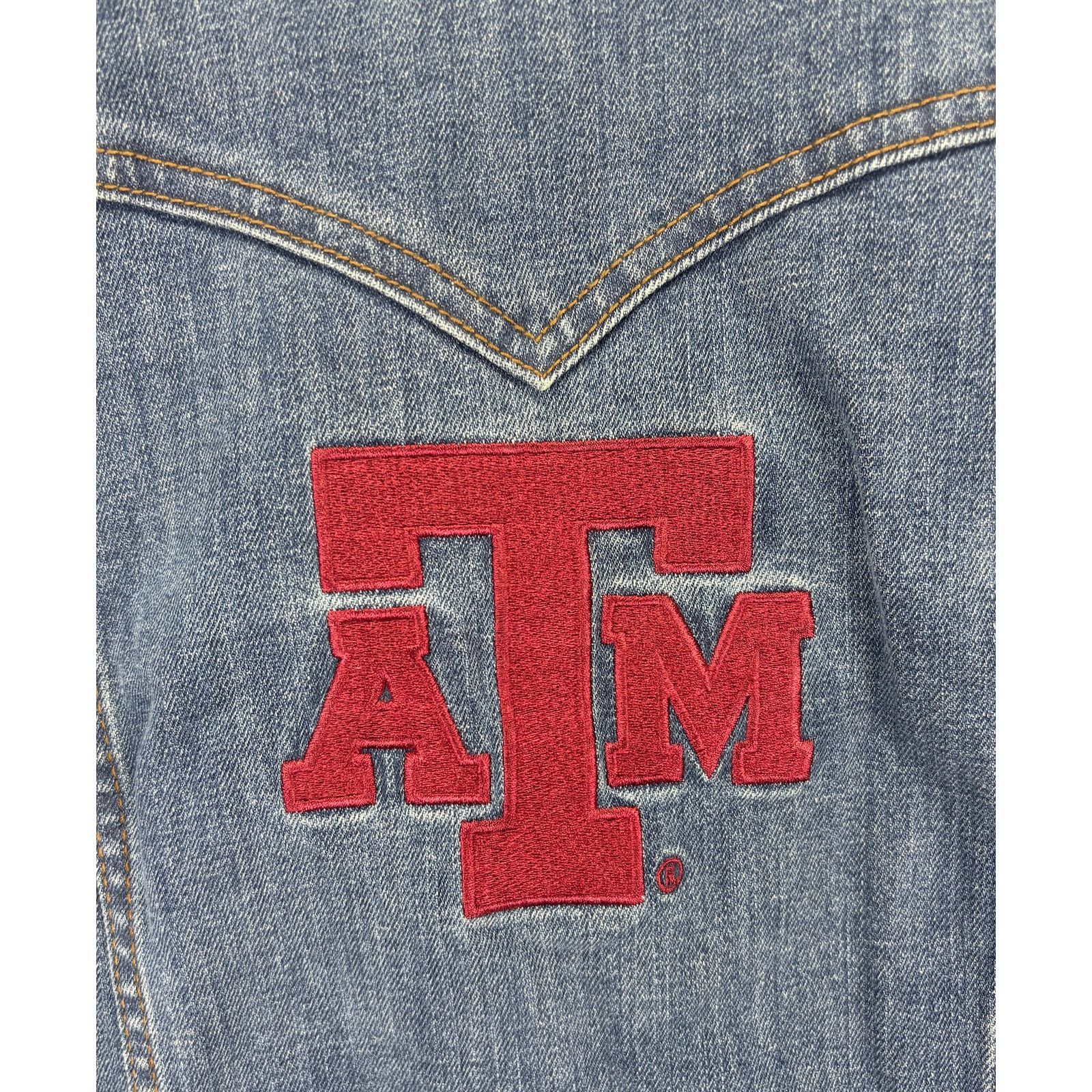 Wrangler Wrangler Texas A&M Football Denim Jean Jacket Womens M NEW Size M / US 6-8 / IT 42-44 - 7 Thumbnail