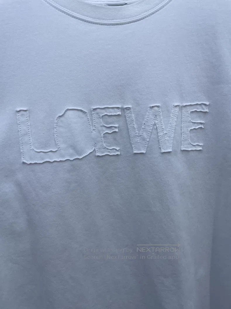 Loewe Red Heart Patch Letter Short Sleeve T-Shirt