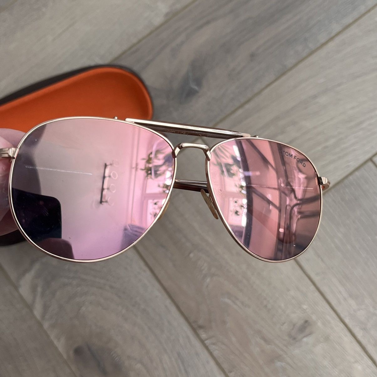 Tom Ford Tom Ford Aviator Sunglasses Rose Gold Size ONE SIZE - 12 Thumbnail