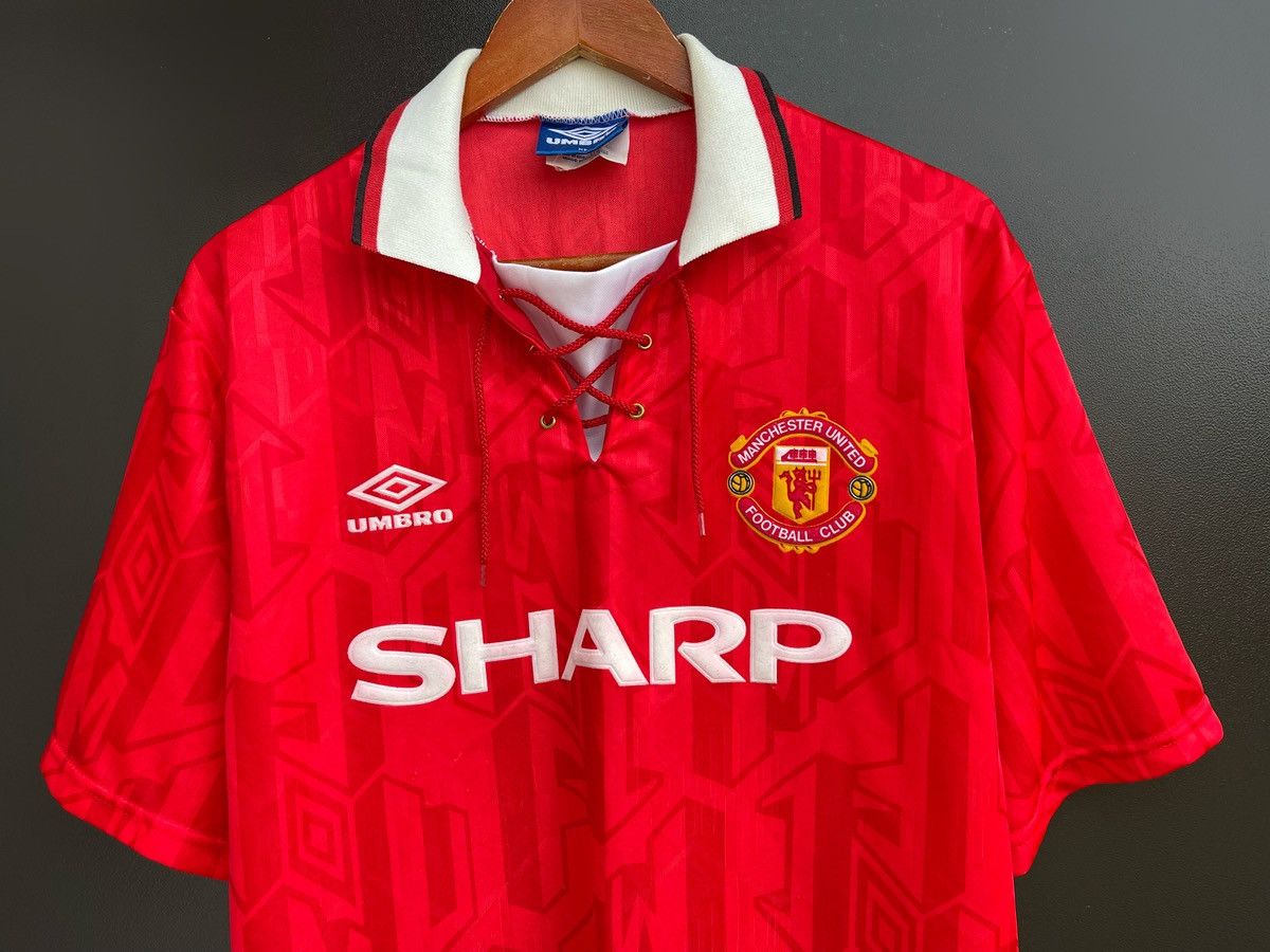 Nike Vintage 1992-94 Manchester United Shirt Umbro Sharp Jersey Size US XL / EU 56 / 4 - 2 Thumbnail