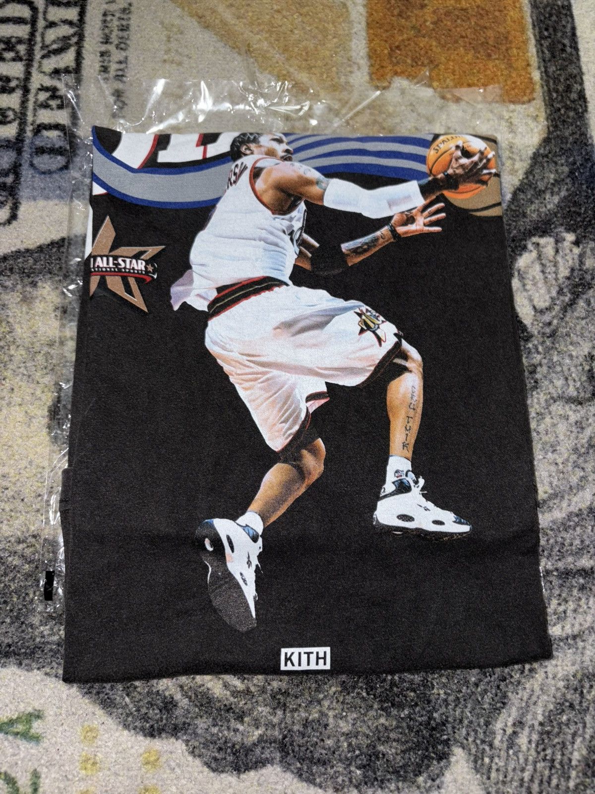 KITH X 78ERS ALLEN IVERSON VINTAGE TEE - BLACK
