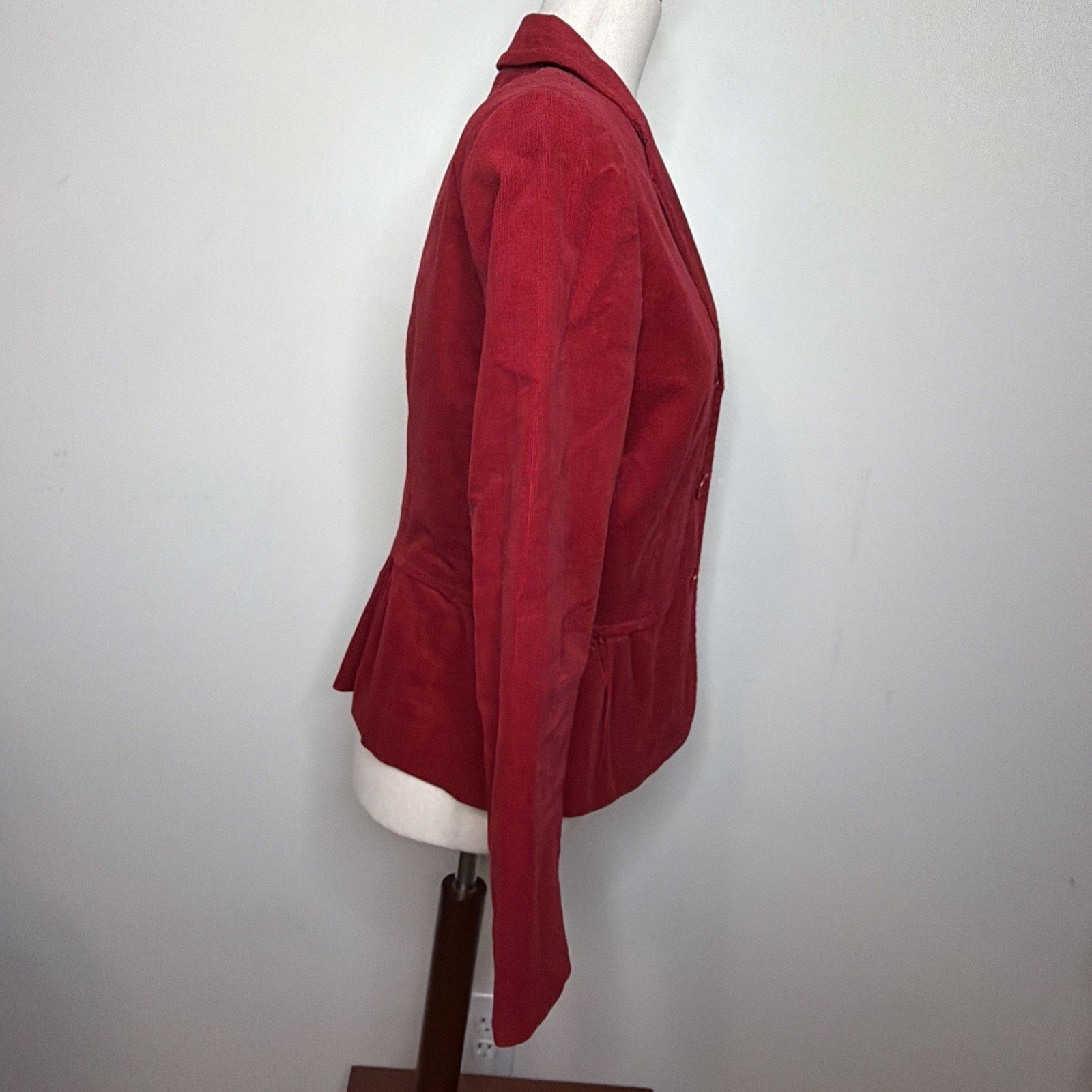 Talbots Talbots Women's 6 Corduroy Jacket Lined Stretch Deep RED Size M / US 6-8 / IT 42-44 - 5 Thumbnail