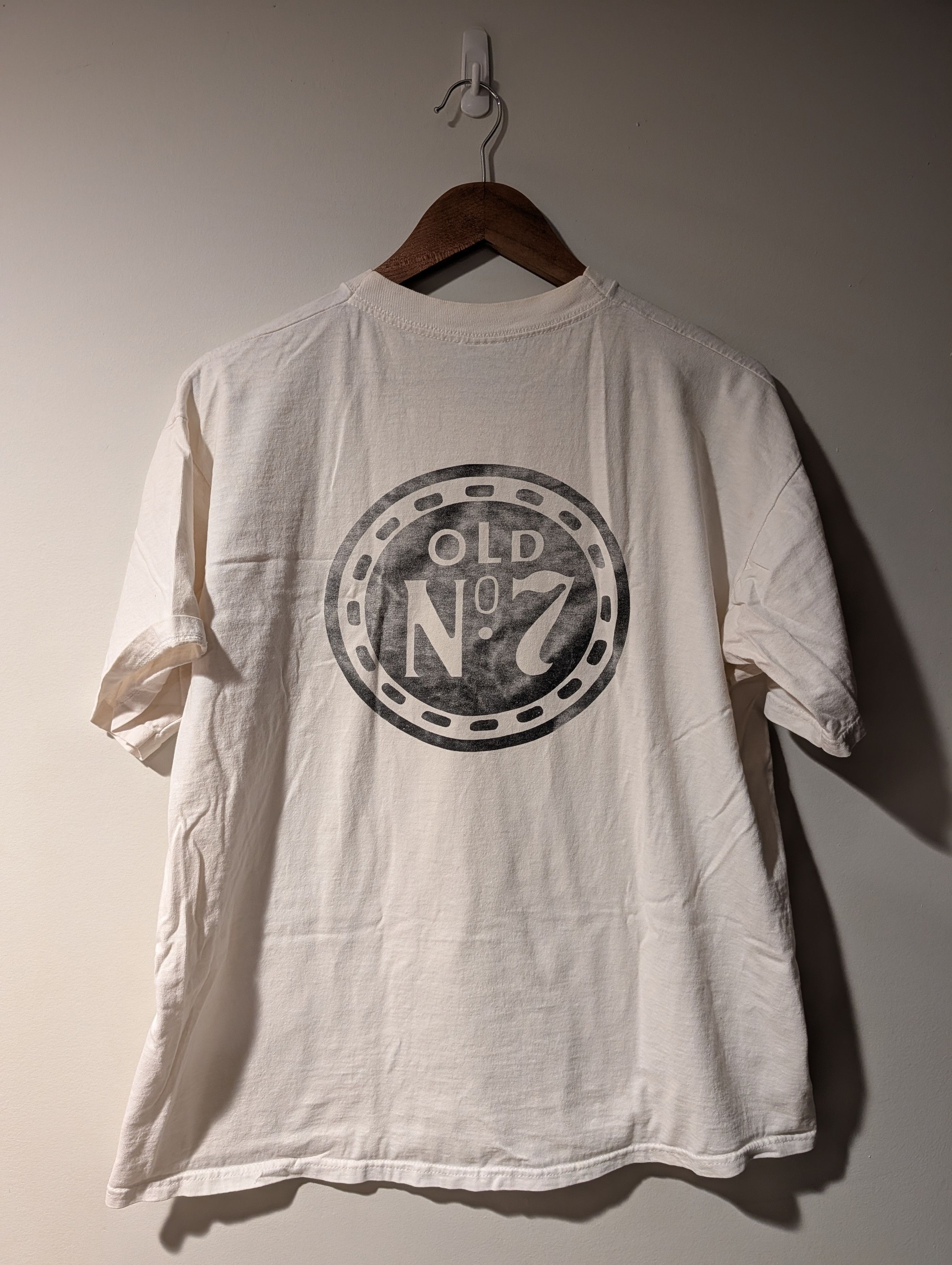 Fruit Of The Loom Vintage 90s Jack Daniels Whiskey Old N7 Drink Logo T-Shirt Size US XL / EU 56 / 4 - 1 Thumbnail