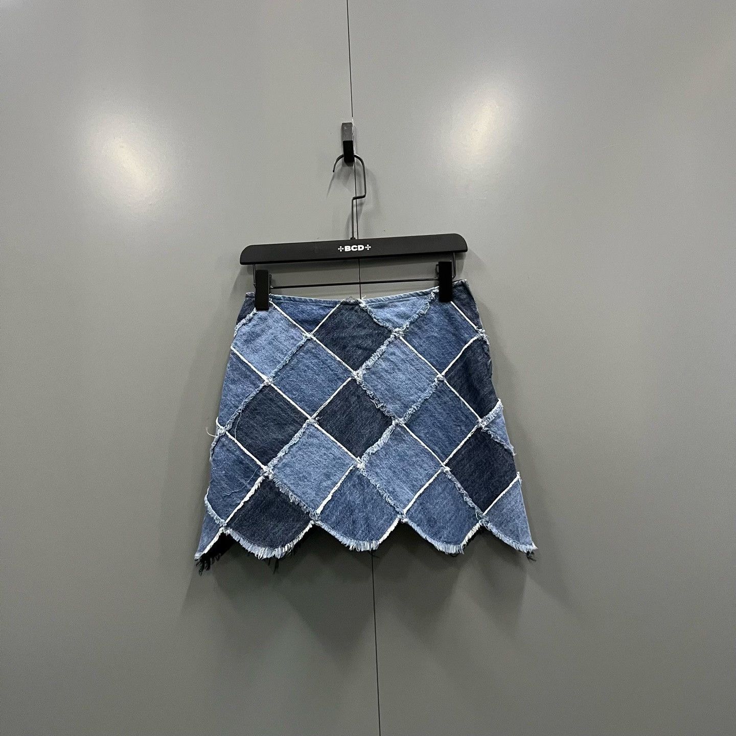 Miu Miu Miu Miu Denim Plaid Skirt 36 Women Size 36" / US 14 / IT 50 - 1 Thumbnail
