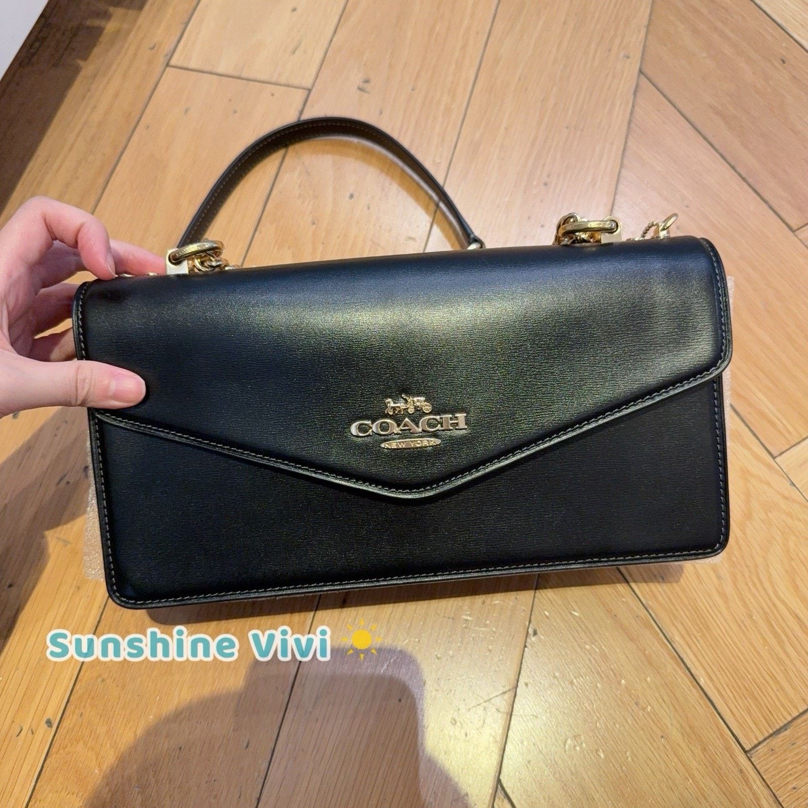 Coach NWT COACH Klare Envelope Crossbody Bag CBI98 Leather Black Size ONE SIZE - 1 Thumbnail