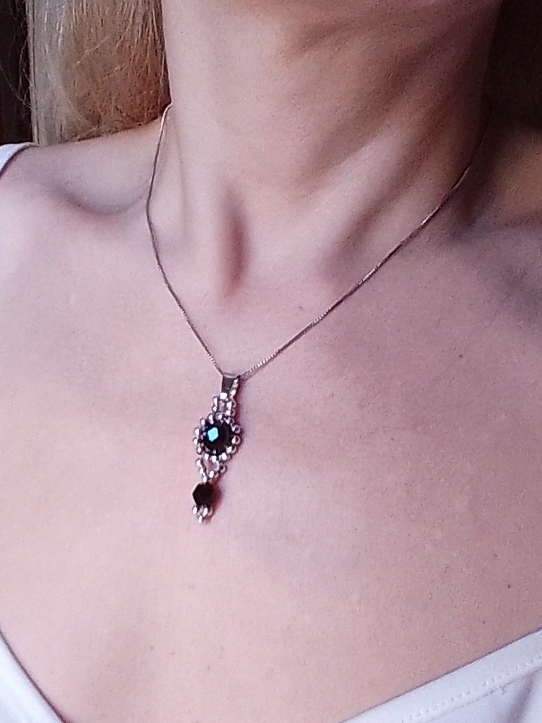 Handmade Necklace Black Pendant Earrings Tourmaline Gemstones Size ONE SIZE - 7 Thumbnail