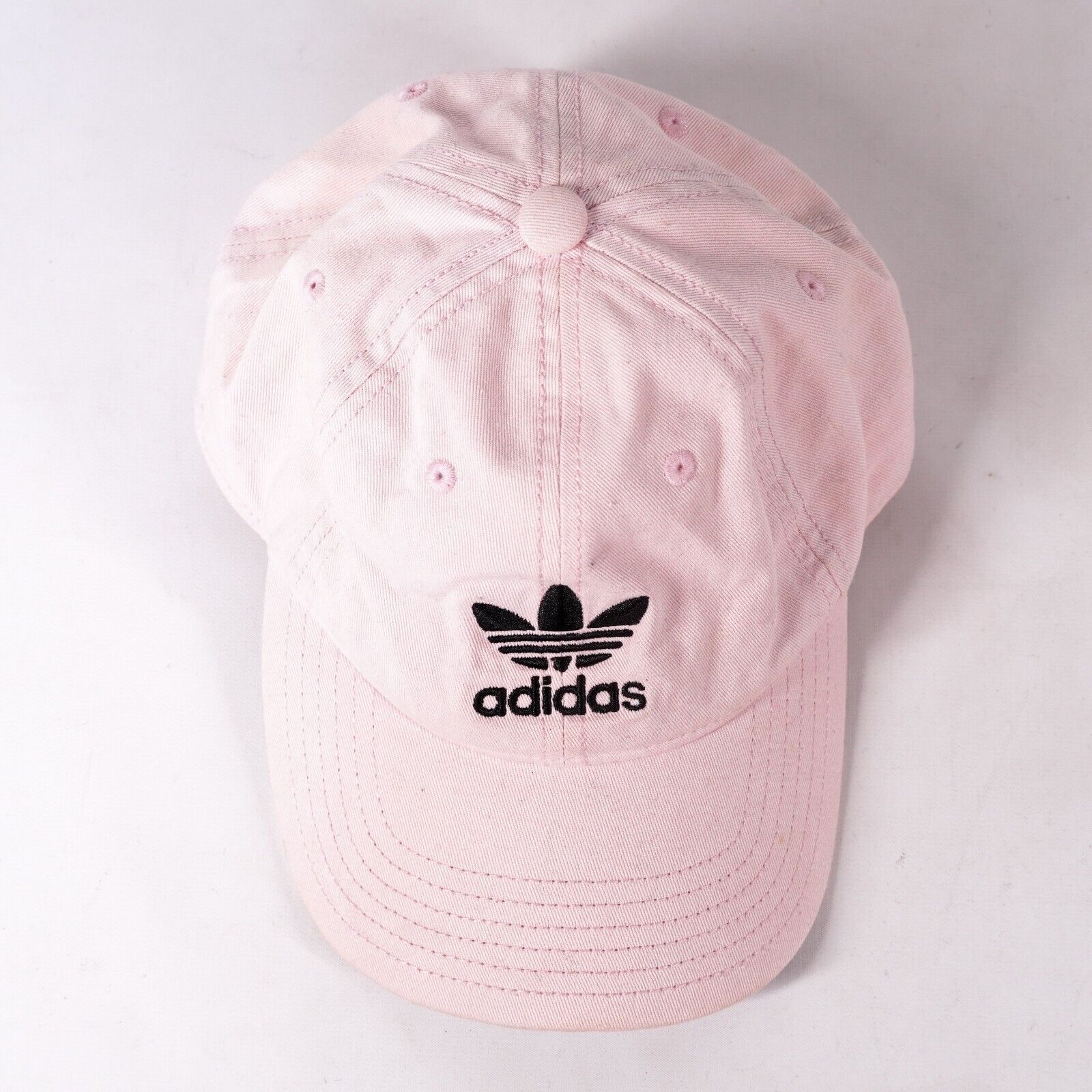 Adidas Adidas Logo Baseball Hat Adjustable Buckle Strap Cap Pink Size ONE SIZE - 6 Thumbnail
