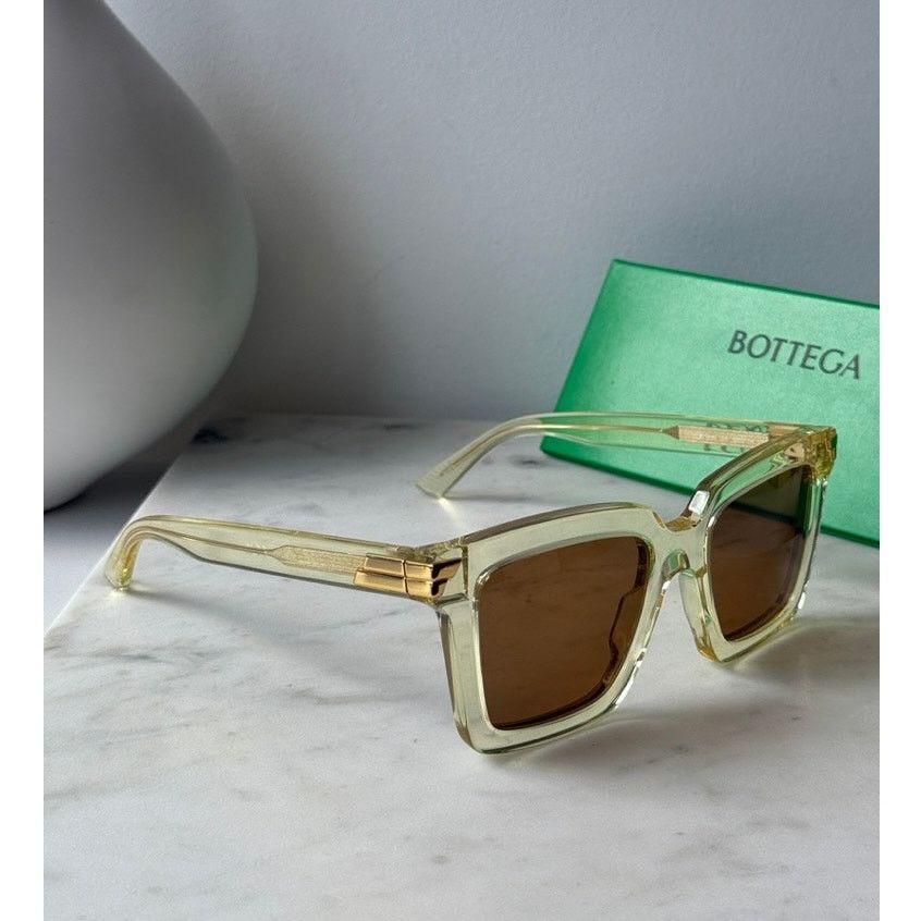Bottega Veneta NEW Bottega Veneta BV1005S Clear Gold Sunglasses Size ONE SIZE - 5 Thumbnail