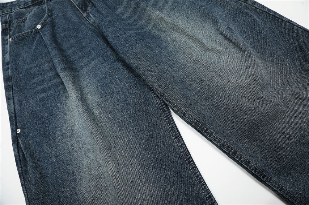 Japanese Brand × Jean Men's street style rivet washed distressed scimitar jeans Size US 34 / EU 50 - 6 Thumbnail