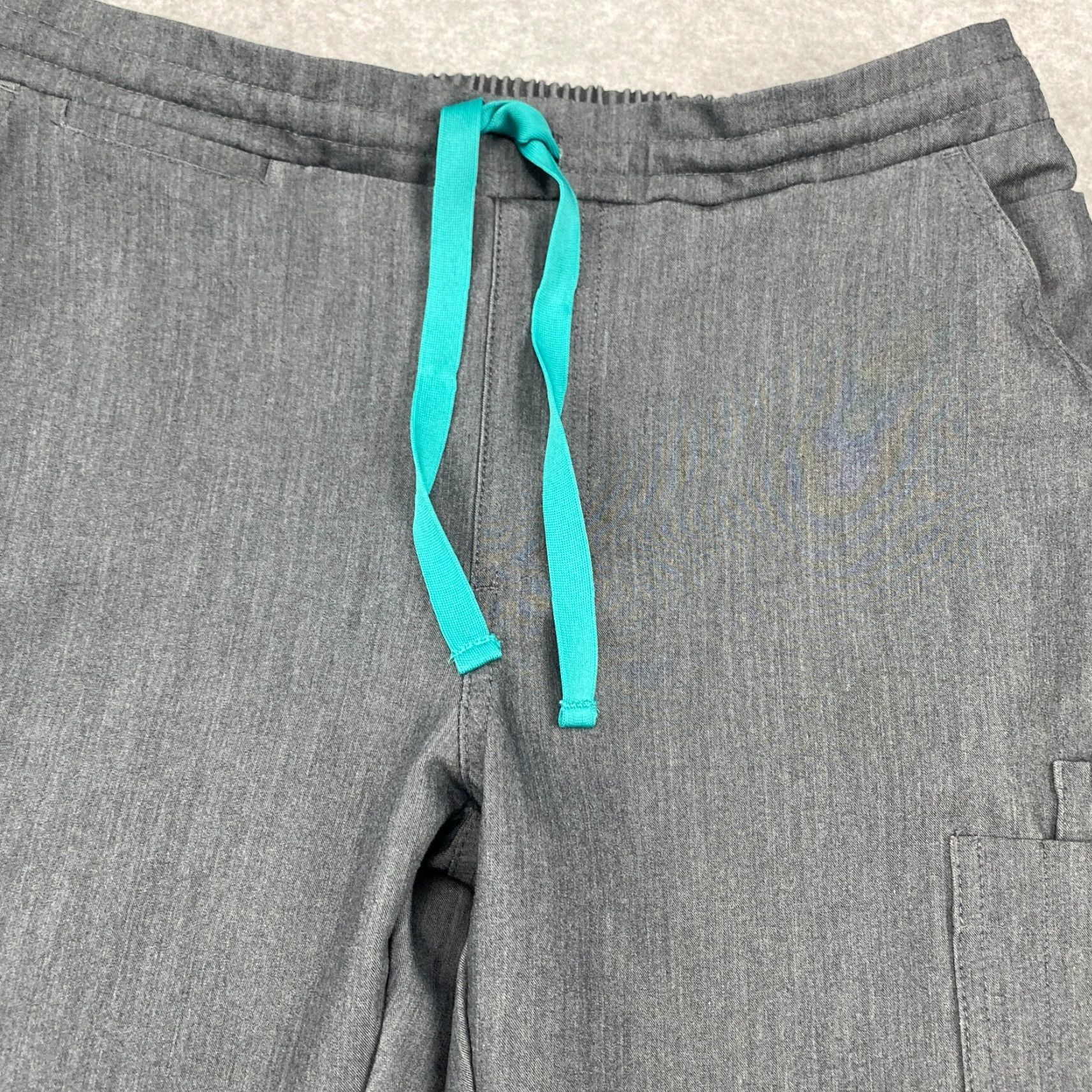 Vintage FIGS Yola Skinny Scrub Pants Womens Small Gray Solid Slim Stretch Technical Collection Size 28" / US 6 / IT 42 - 6 Thumbnail