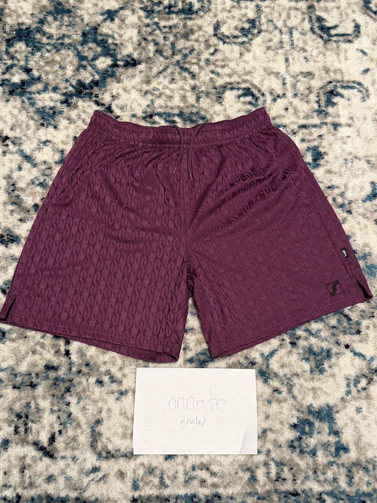 Stussy Purple Mesh Stussy Shorts Size US 32 / EU 48 - 1 Thumbnail