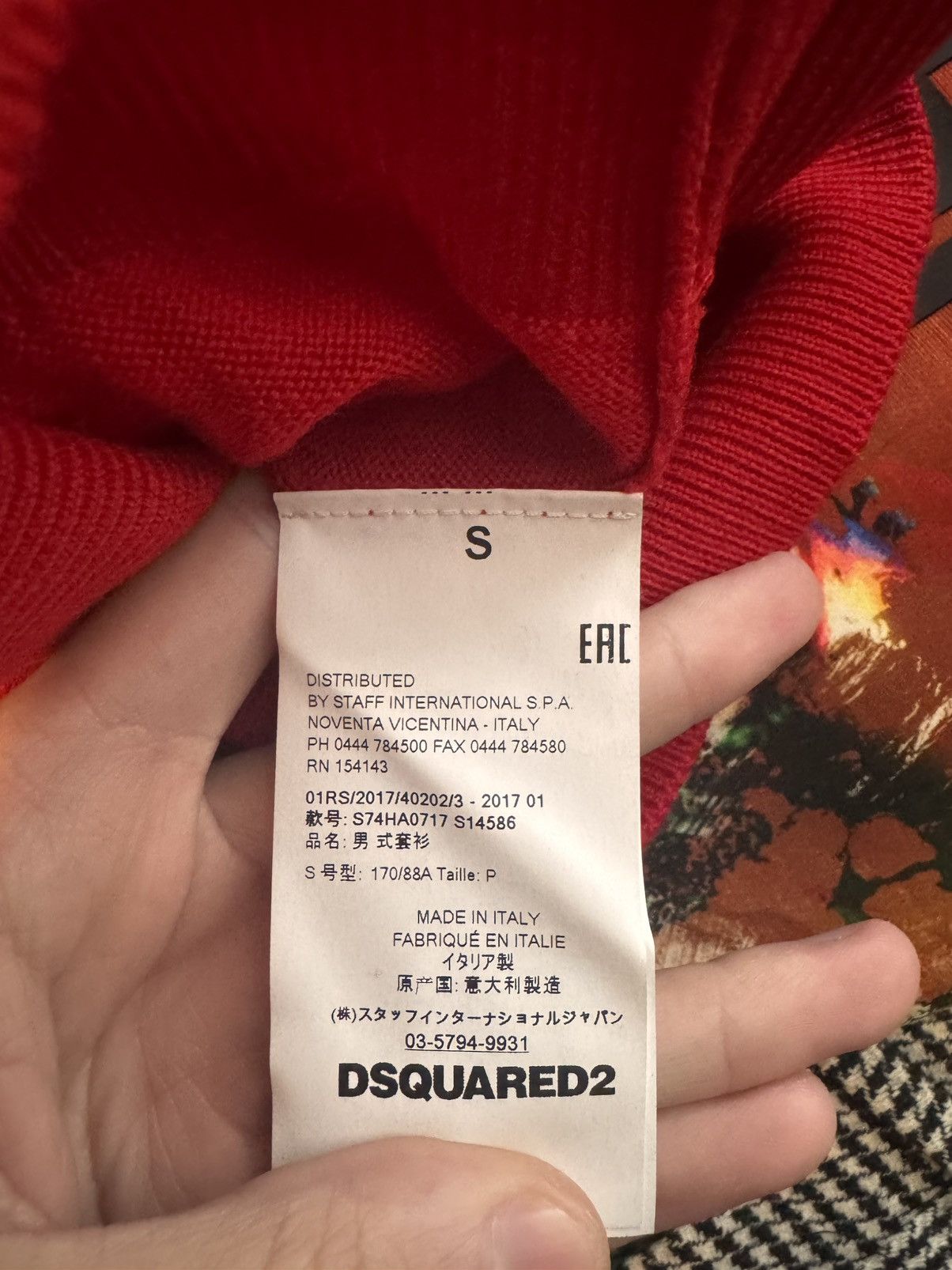 Dsquared2 Dsquared2 red wool shirt Size US S / EU 44-46 / 1 - 5 Thumbnail