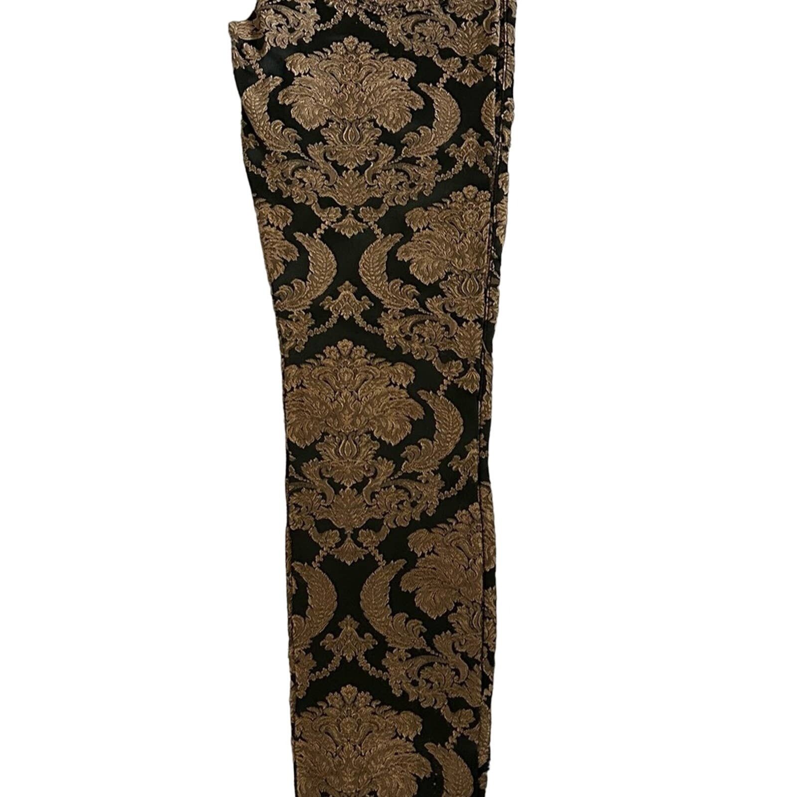 7 For All Mankind 7 for all mankind skinny jeans, tan and black brocade 26 Size 26" / US 2 / IT 38 - 7 Thumbnail