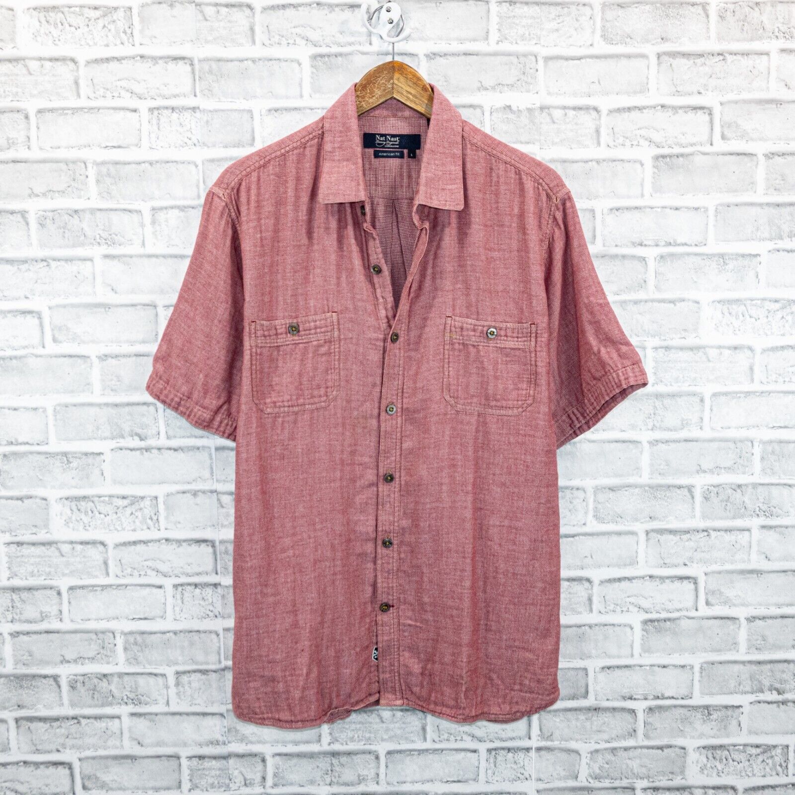 Nat Nast Nat Nast Men's American Fit short sleeve button up Shirt Size US L / EU 52-54 / 3 - 1 Thumbnail