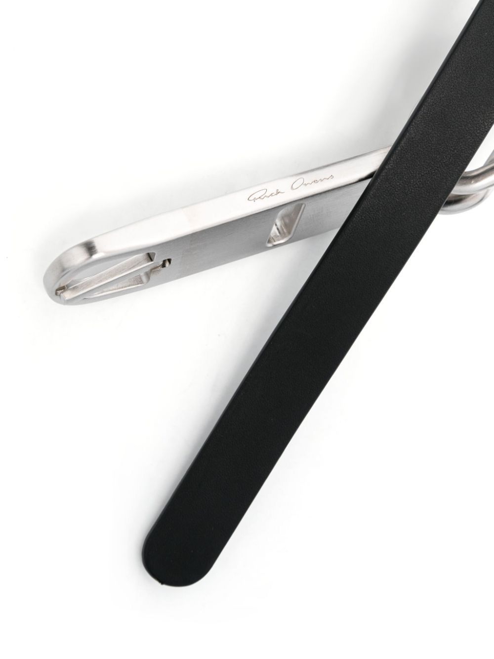 Rick Owens New/Box TECUATL Black Cow Bull Tongue Leather XL Long Belt Size ONE SIZE - 7 Thumbnail