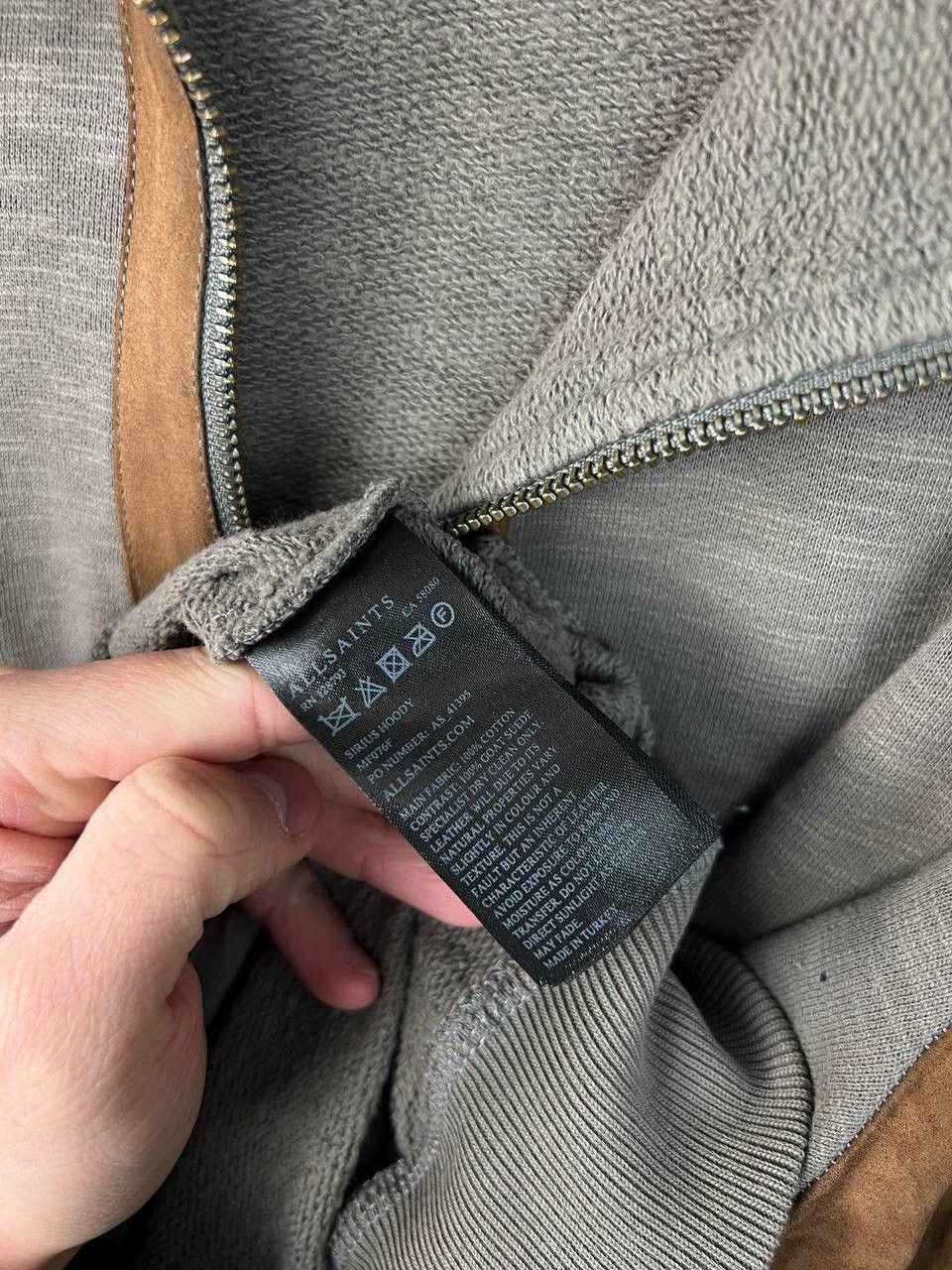 Allsaints Allsaints leather luxury zip hoodie size M Size US M / EU 48-50 / 2 - 5 Thumbnail