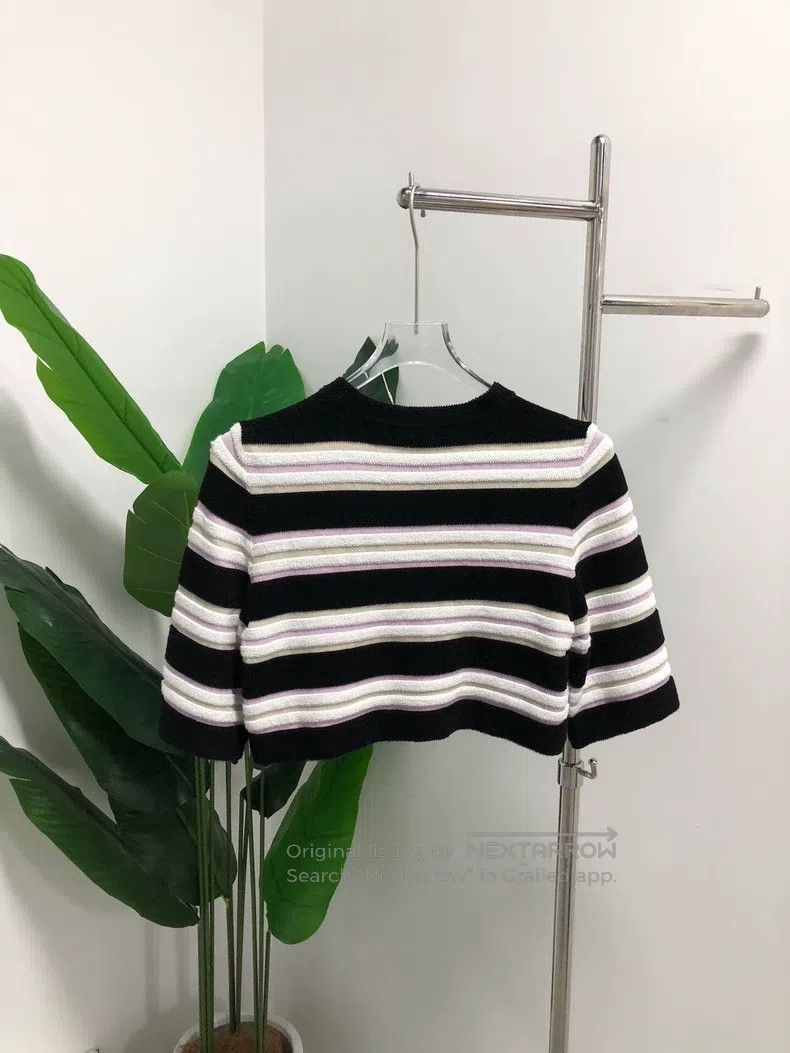 Fendi Fendi Striped Knit Top - Black and White Stripes Size XS / US 0-2 / IT 36-38 - 2 Thumbnail