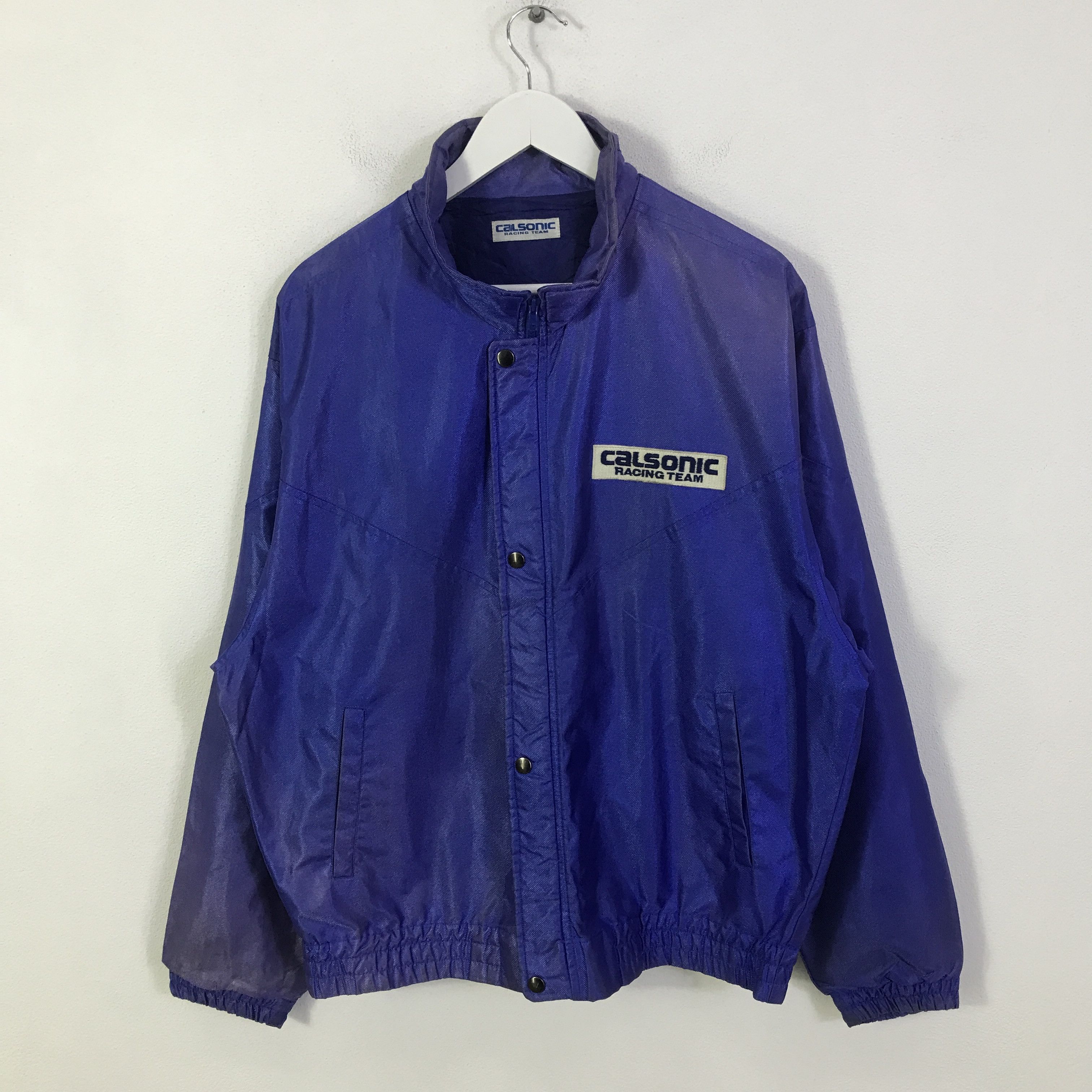 Japanese Brand Vintage calsonic racing team Faded jacket K126B5 Size US L / EU 52-54 / 3 - 3 Thumbnail