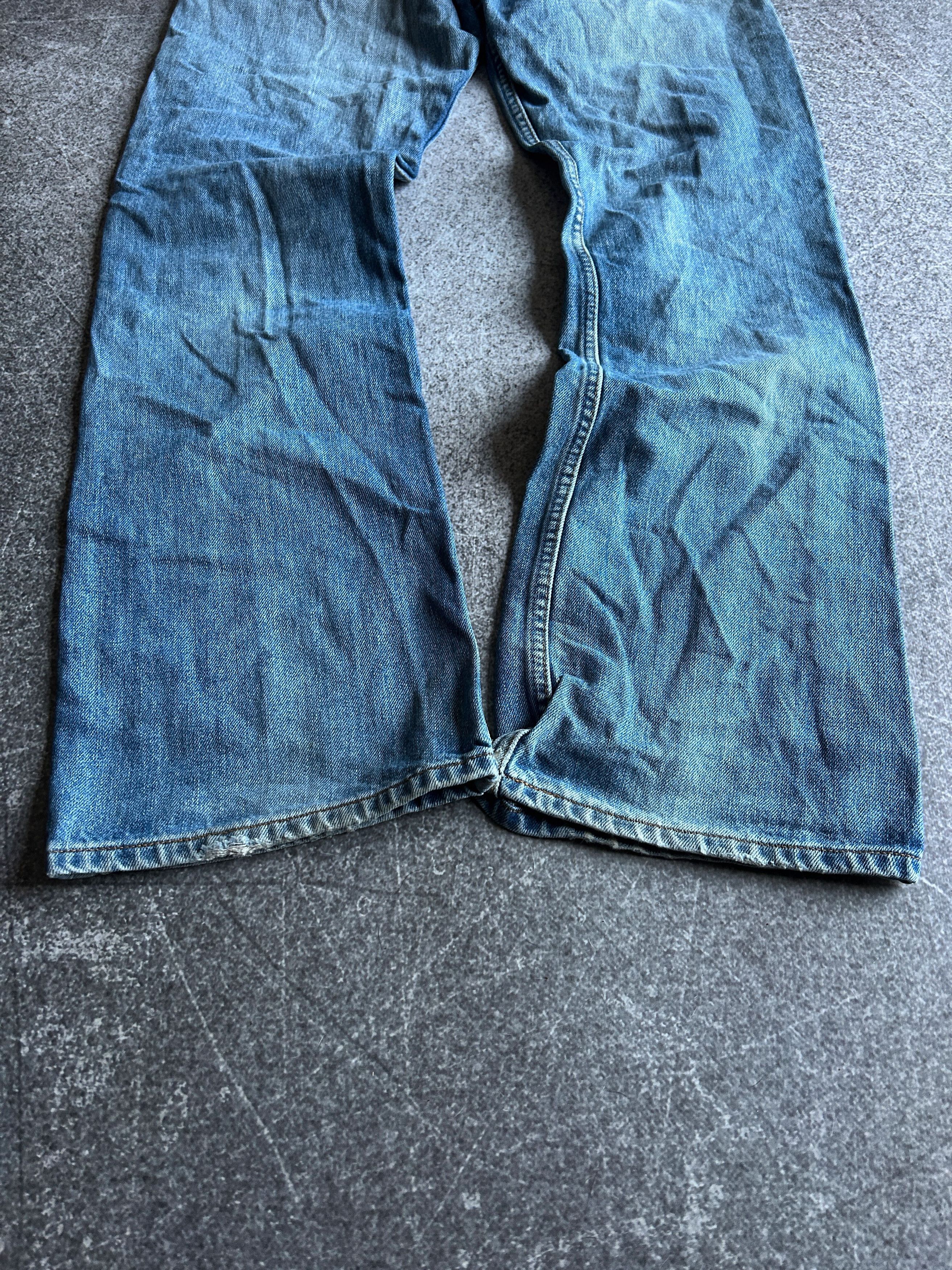 Vintage VTG RICK OWENS BALENCIAGA STYLE TRASHED JEANS 90S Size US 32 / EU 48 - 4 Thumbnail