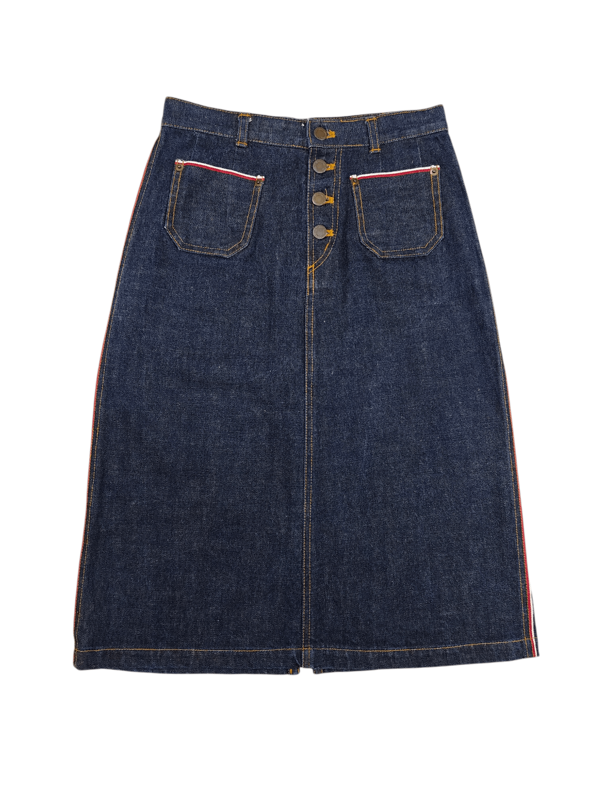 Japanese Brand 🇯🇵 Ozoc 🇯🇵 Y2K High Rise Selvedge Denim Skirt Size 28" / US 6 / IT 42 - 1 Thumbnail