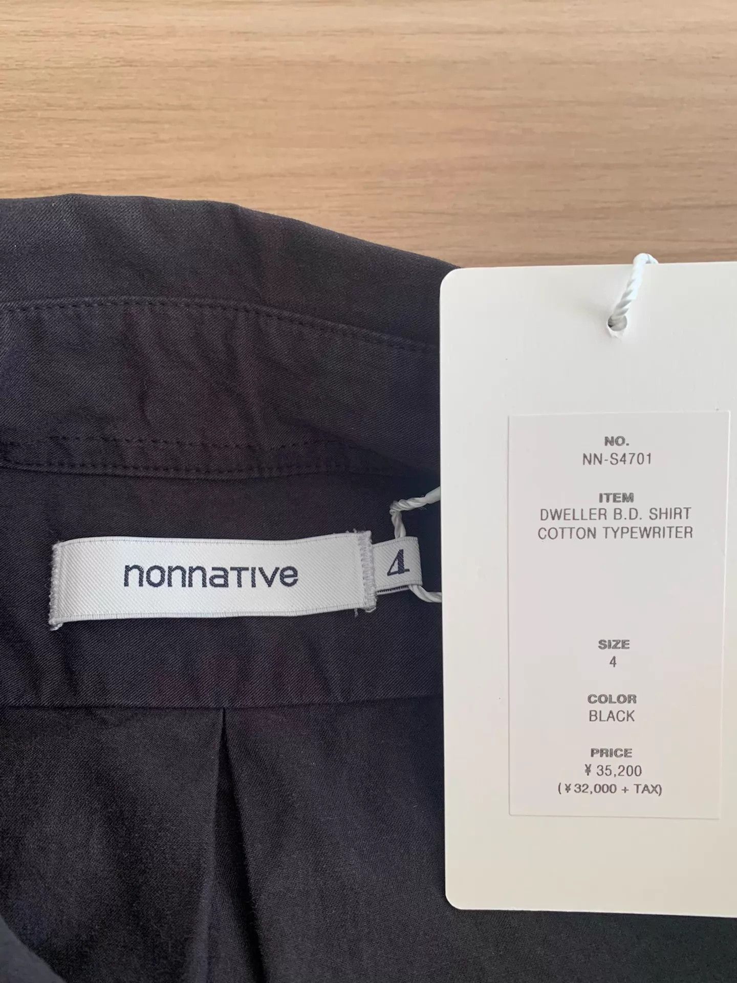 Nonnative NONNATIVE DWELLER B.D. Cotton Dip-Dyed LS Shirt Black Size 4 Size US XL / EU 56 / 4 - 3 Thumbnail