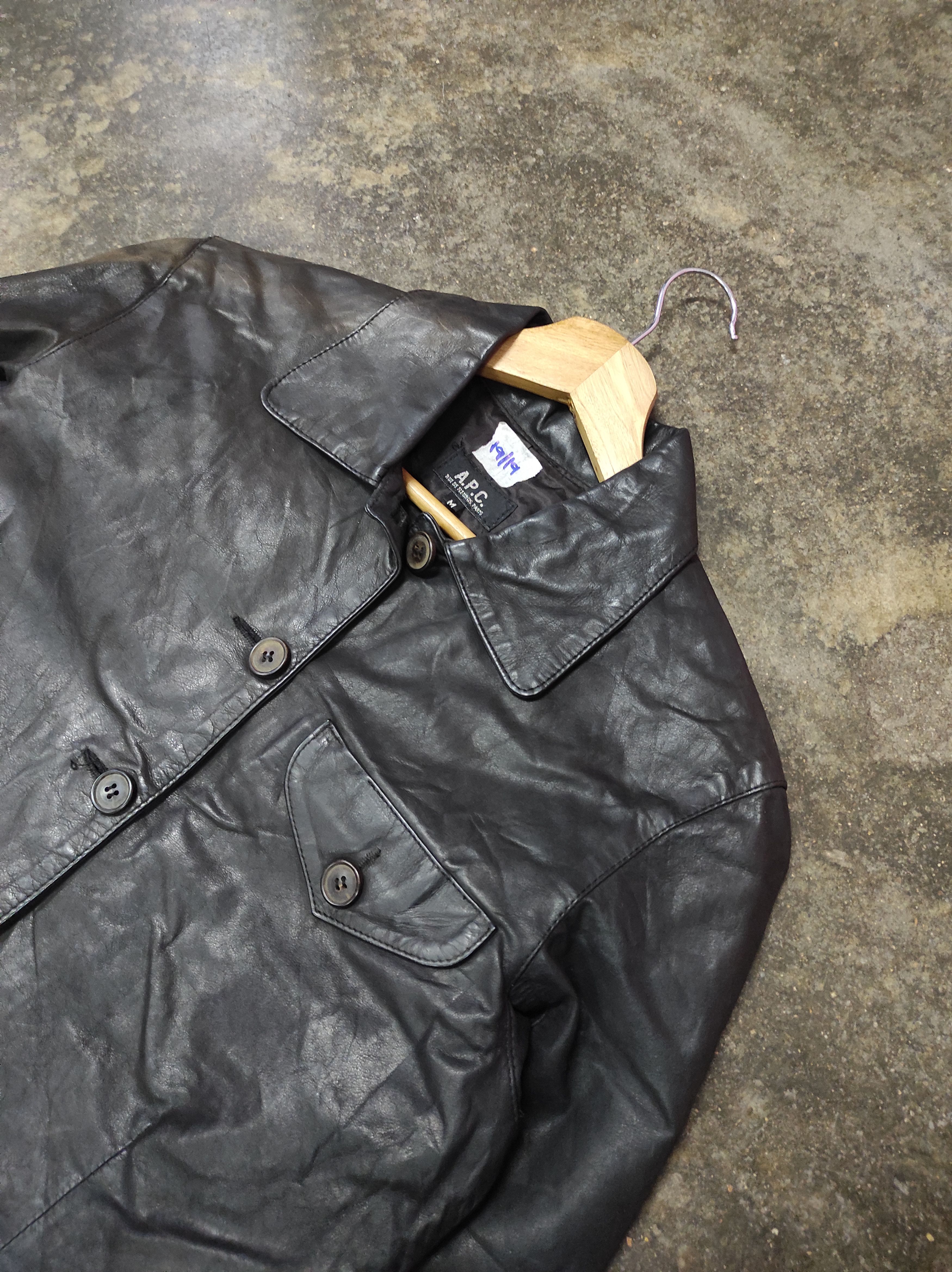 A.P.C. × Genuine Leather × Vintage APC VTG GENUINE LEATHER JACKET SUN FADED Size US M / EU 48-50 / 2 - 3 Thumbnail