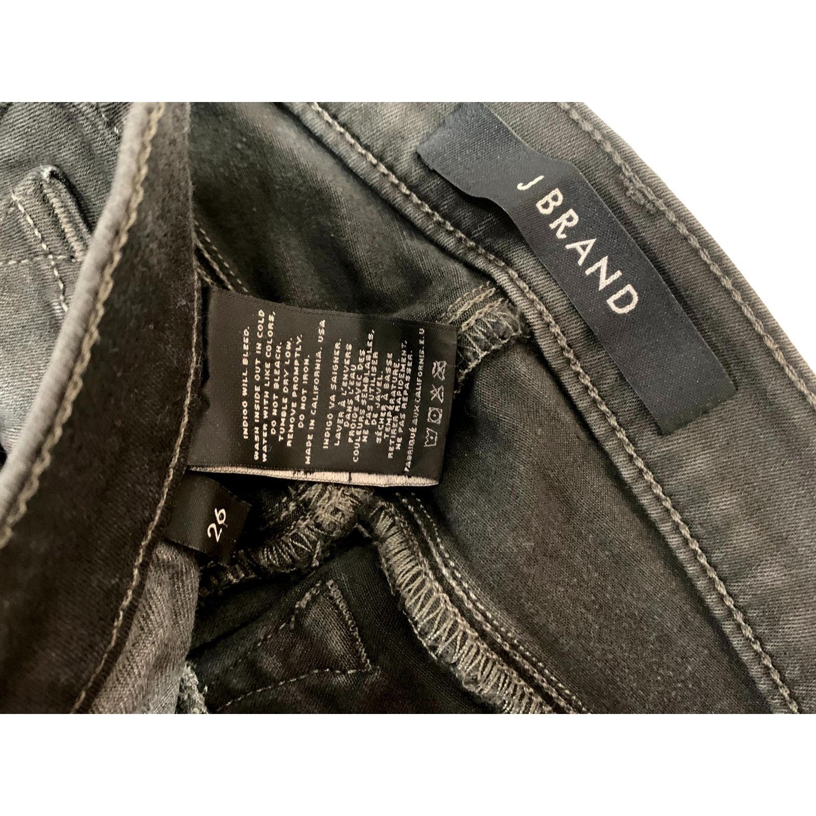 J Brand J Brand Skinny Leg Ankle Jeans DARE Dark Gray 26 Size 26" / US 2 / IT 38 - 3 Thumbnail