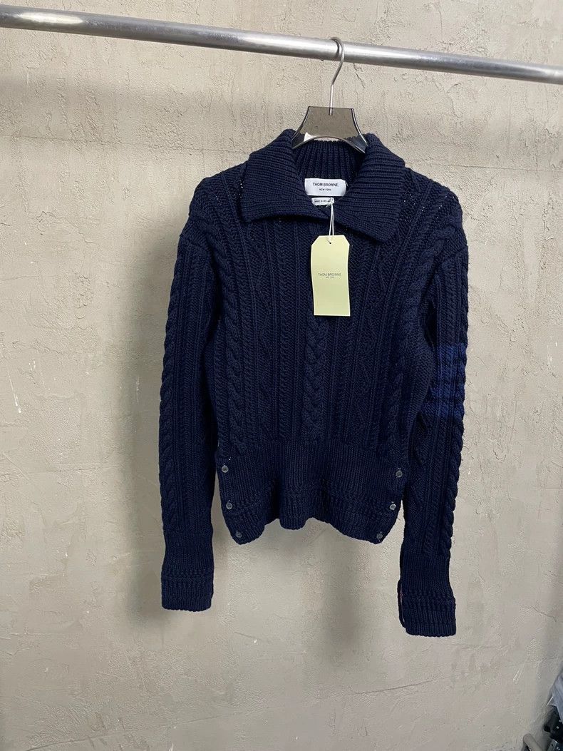 Thom Browne Thom Browne size40 Half high collar wool sweater Size US XXS / EU 40 - 1 Thumbnail