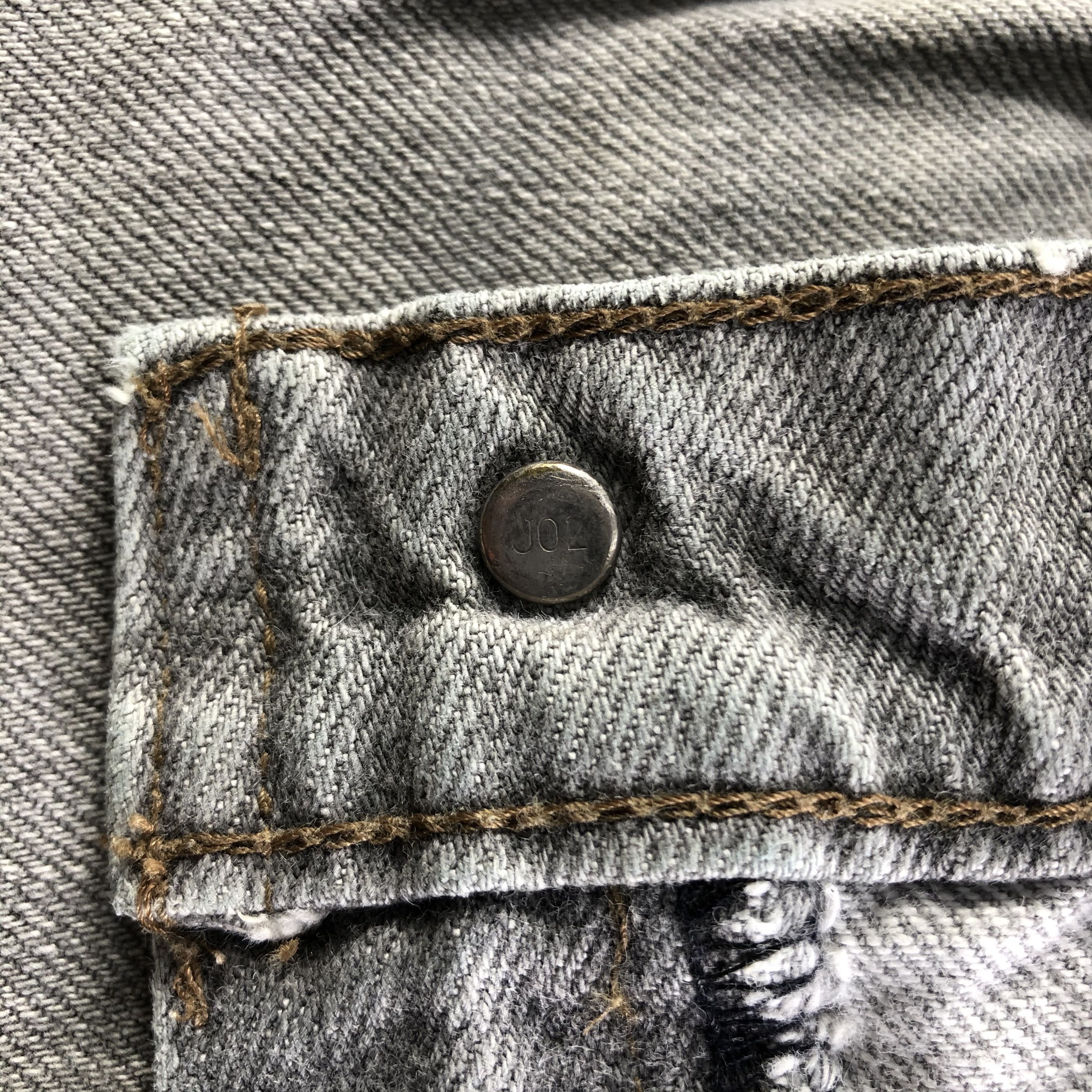 Levi's Vintage Levis 503 Jeans Distress Faded Gray Denim KJ2447 Size US 31 - 9 Thumbnail