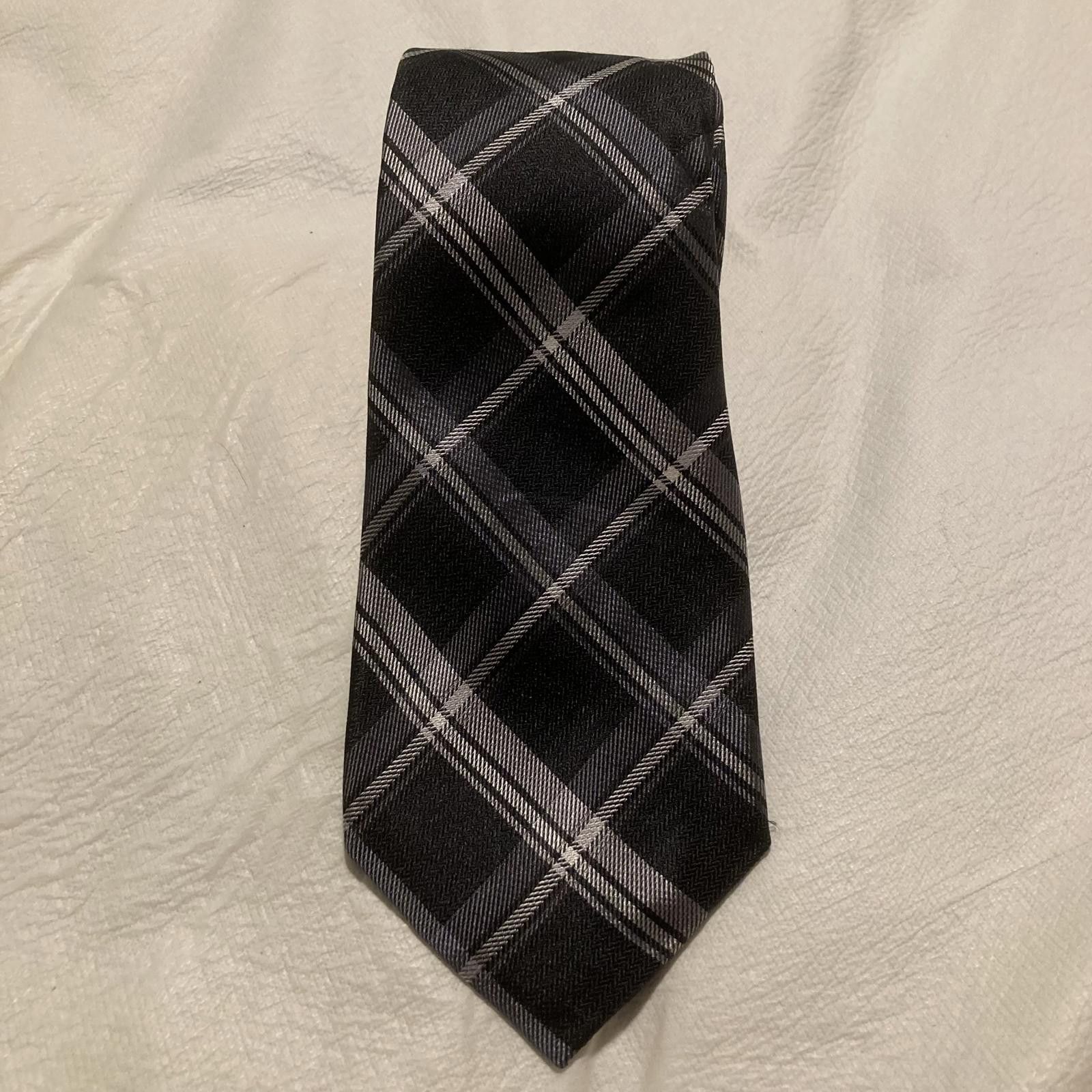 Chaps NWOT Chaps Black/Gray Plaid Tie 57/3 Size ONE SIZE - 1 Thumbnail