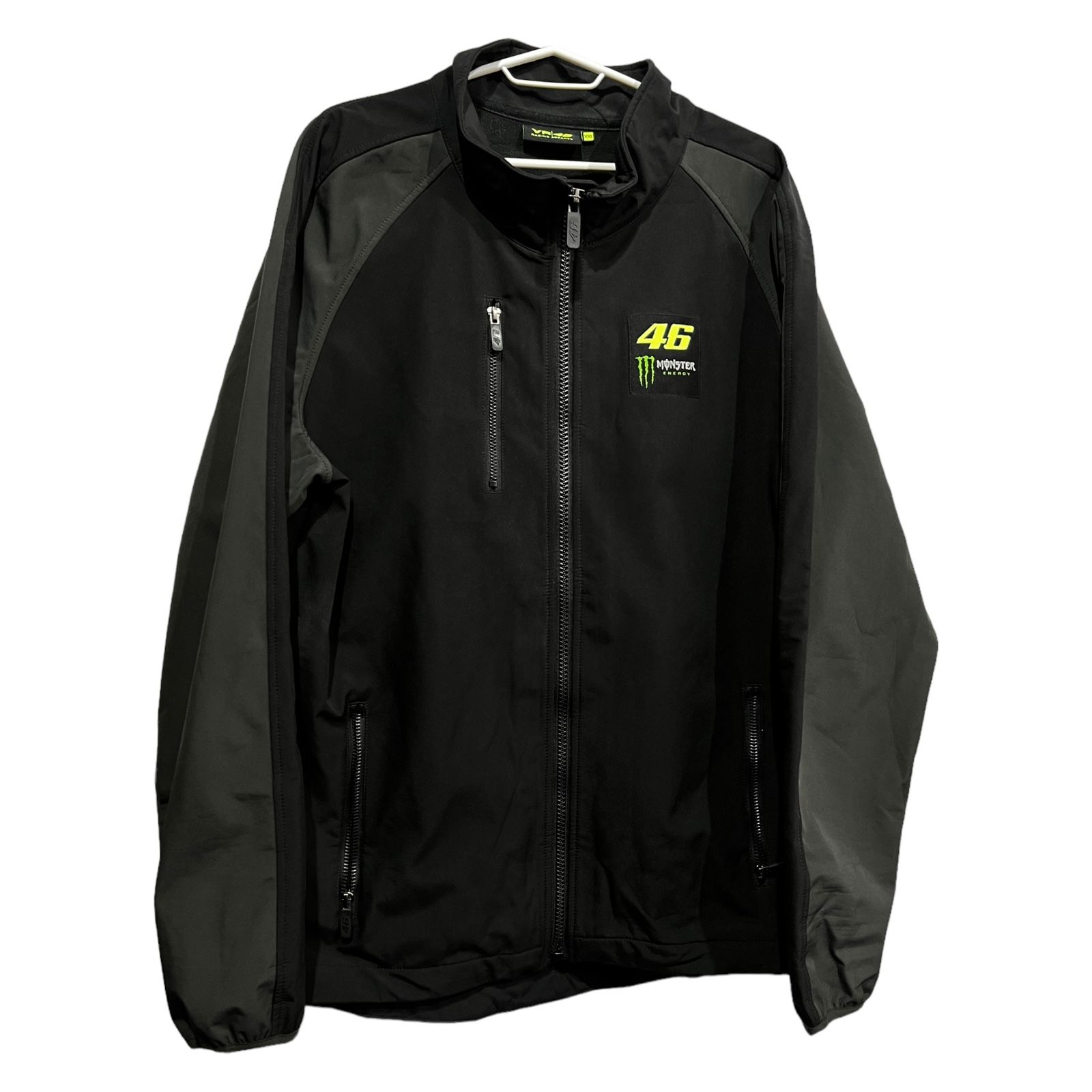 Pre-owned Racing Valentino Rossi  Monster Jacket 46 Softshell Size 2xl In Black