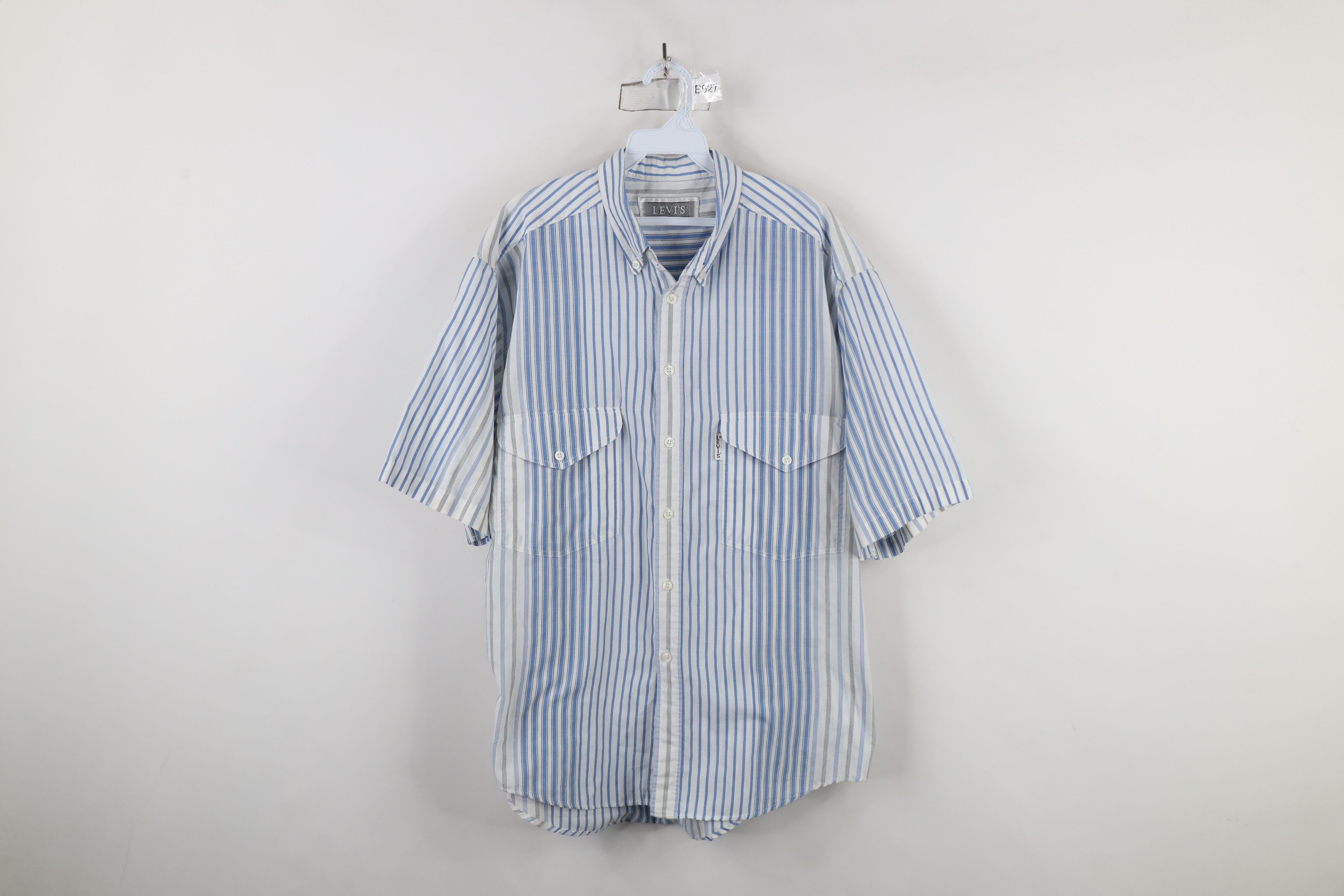 Vintage 80s Levis Big E Block Short Sleeve Button Shirt