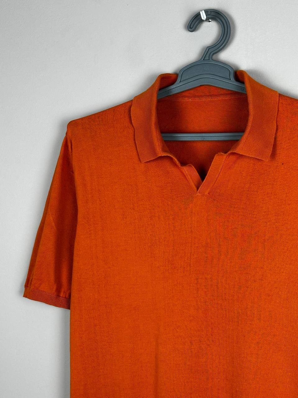 Alpha Studio Alpha Studio Luxury Camp Collar Orange Summer Polo Size US M / EU 48-50 / 2 - 2 Thumbnail