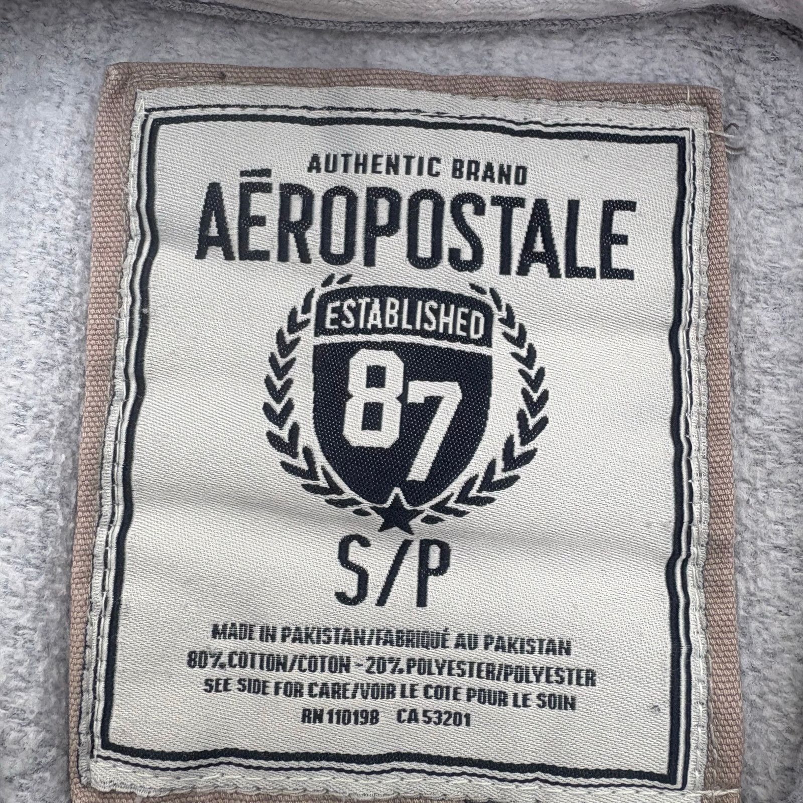 Aeropostale Aeropostale Y2K Hoodie Sweatshirt Sz S Gray Red 00s skater Size US S / EU 44-46 / 1 - 7 Thumbnail